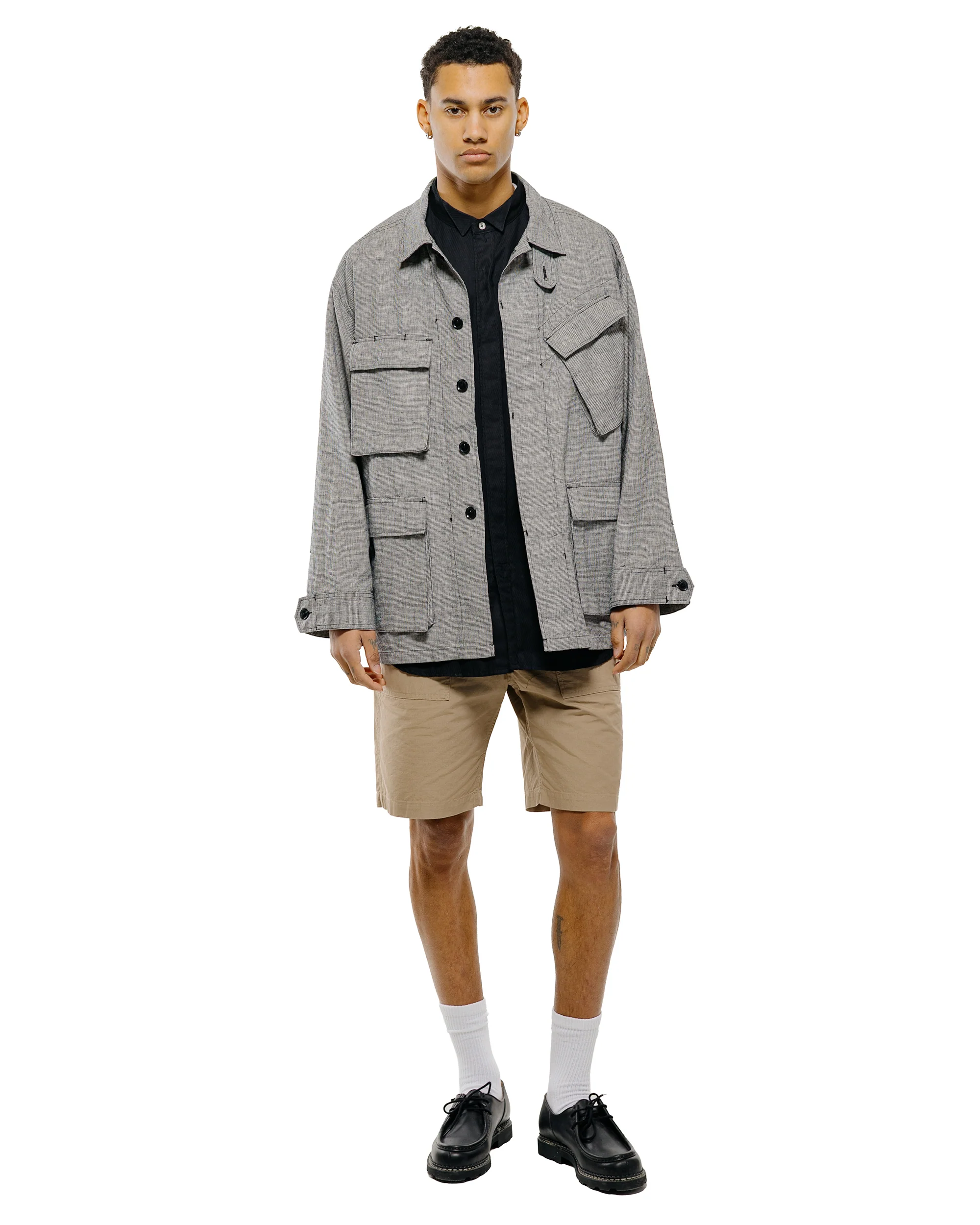Engineered Garments BDU Jacket Black/Grey CL Houndstooth - Image 4
