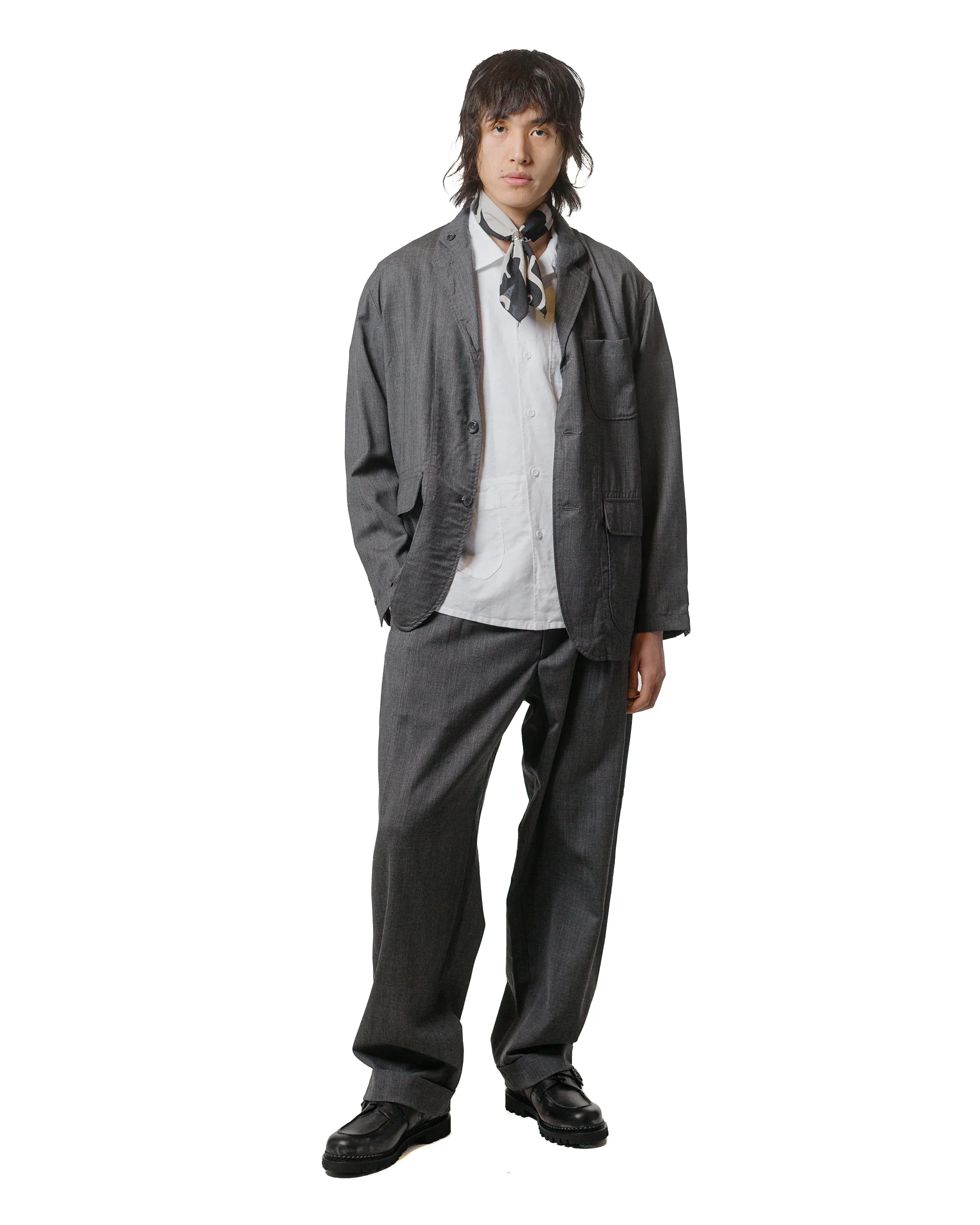 Engineered Garments Carlyle Pant Charcoal Tropical Wool - Image 4