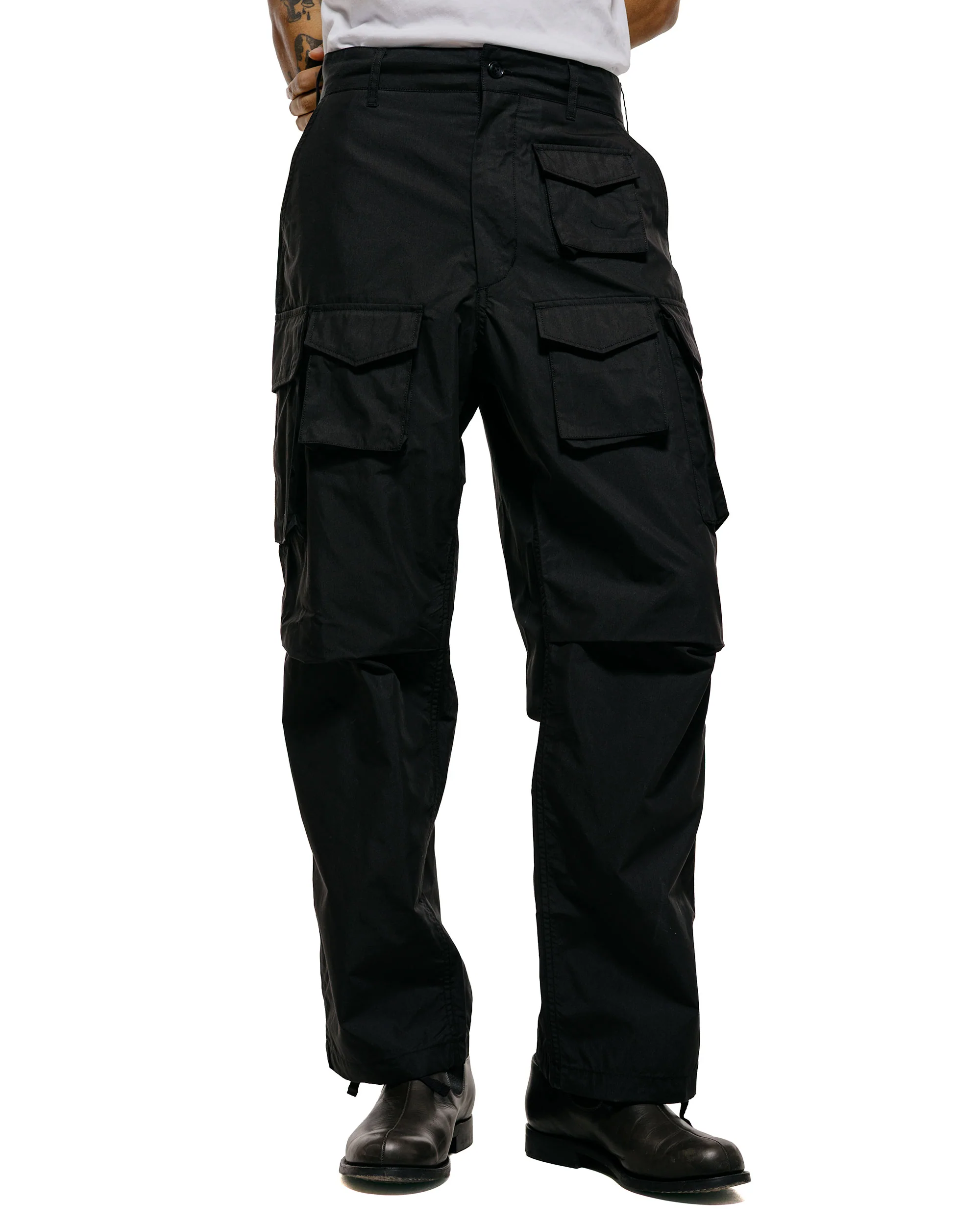 Engineered Garments FA Pant Black Lt.Weight Nyco Poplin - Image 2