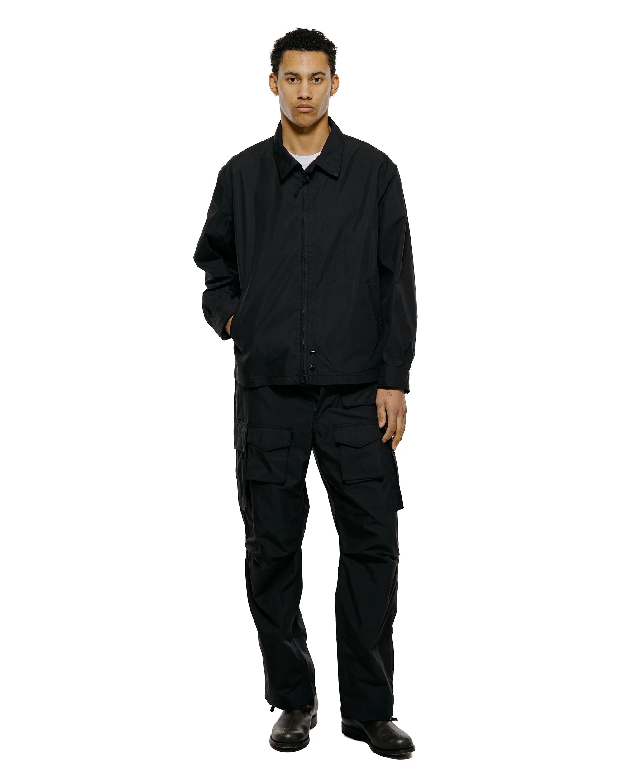 Engineered Garments FA Pant Black Lt.Weight Nyco Poplin - Image 4