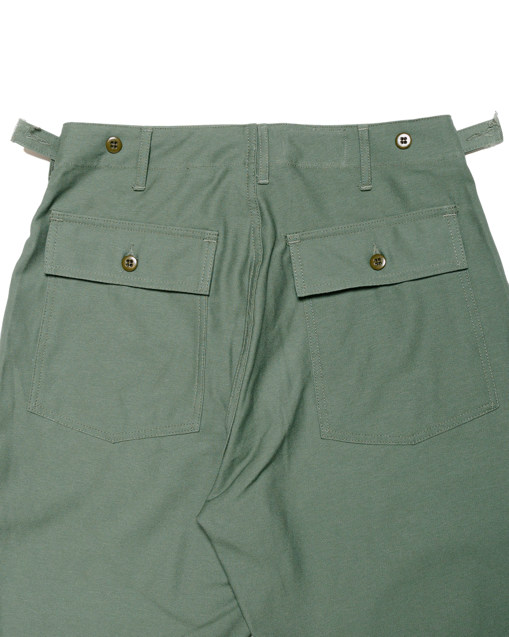 Engineered Garments Workaday Fatigue Pant Olive Cotton Reverse Sateen - Image 5