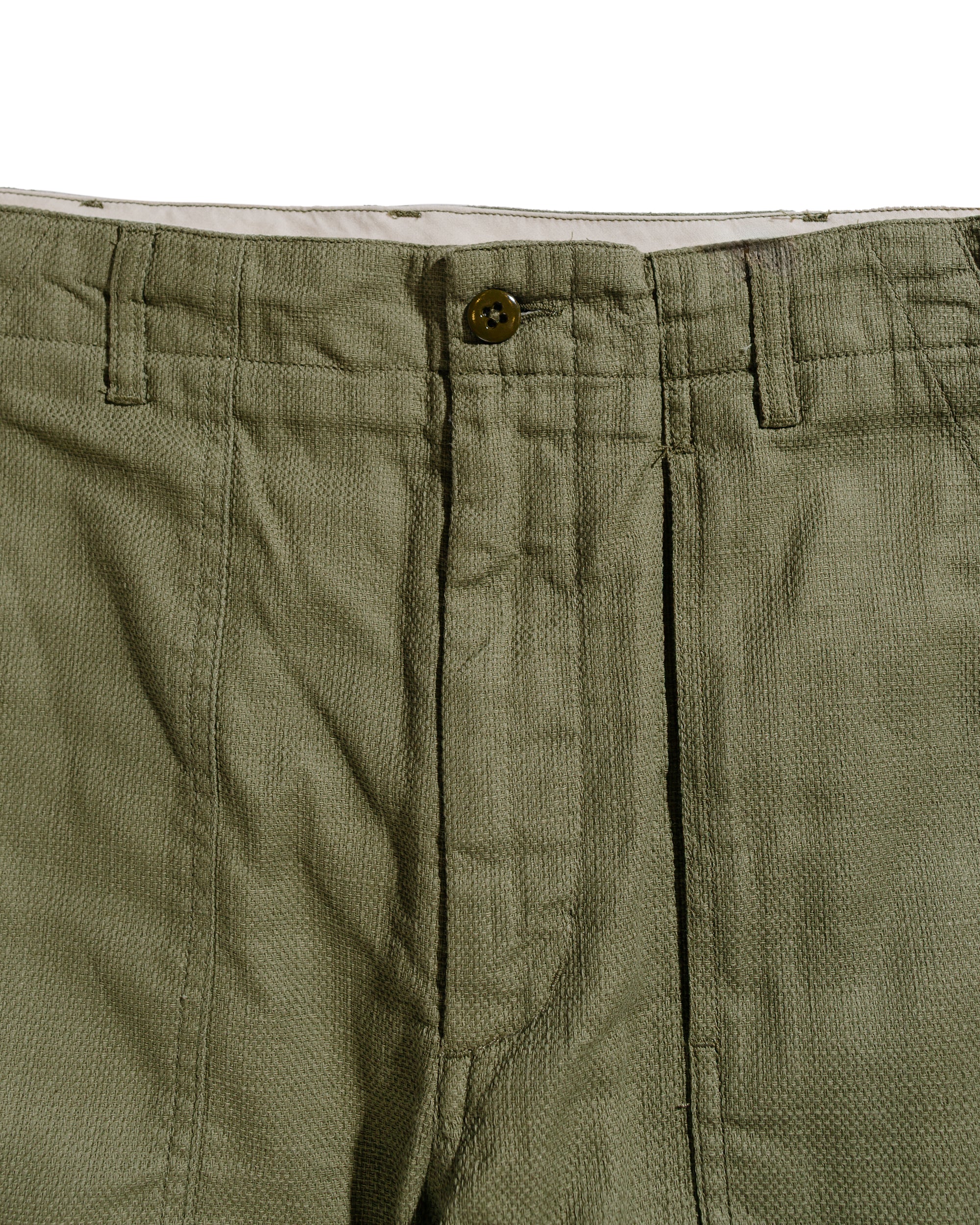 Engineered Garments Fatigue Short Olive CL Java Cloth - Image 5