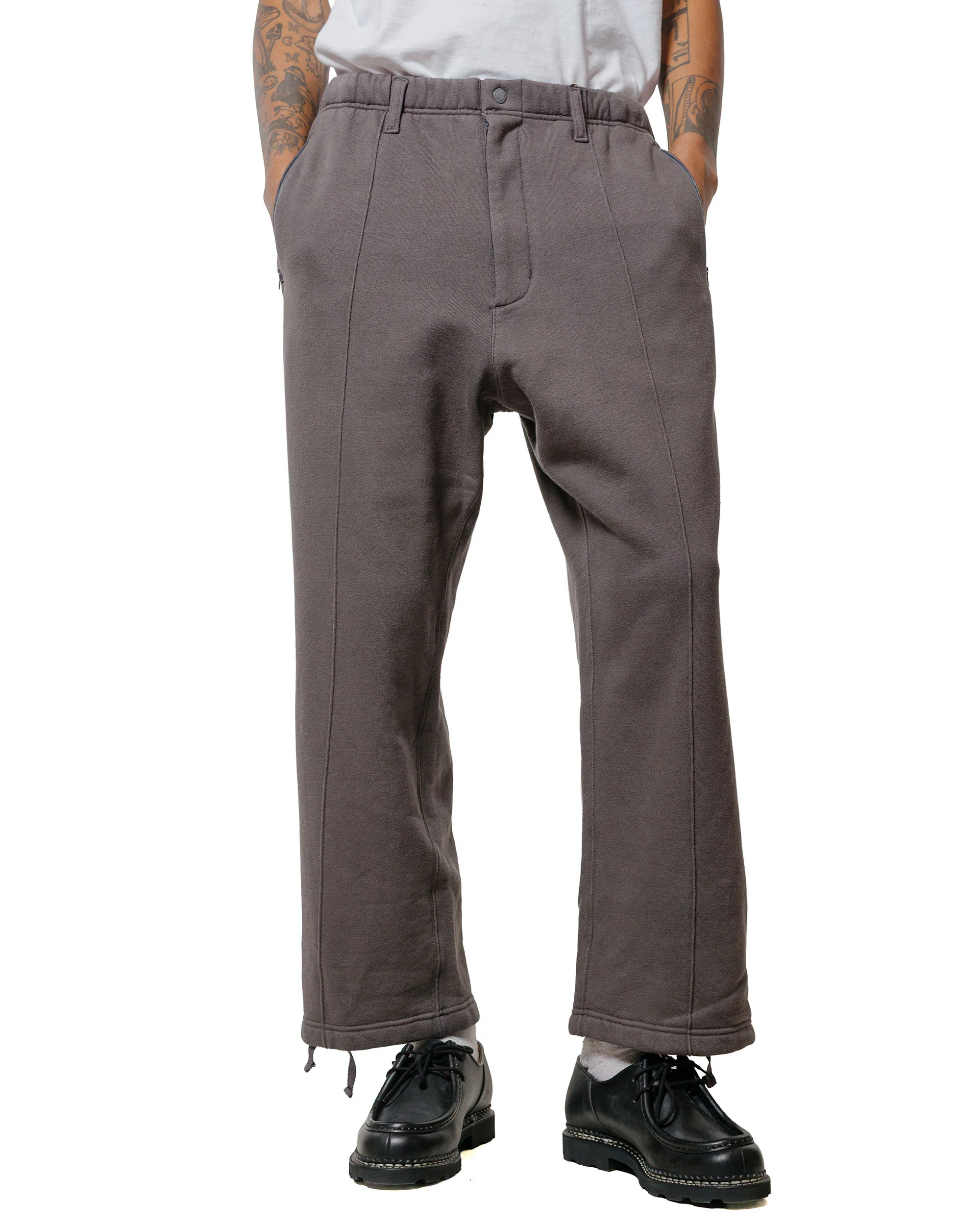 Engineered Garments Knit Leisure Pant Graphite 12oz Cotton Fleece - Image 2