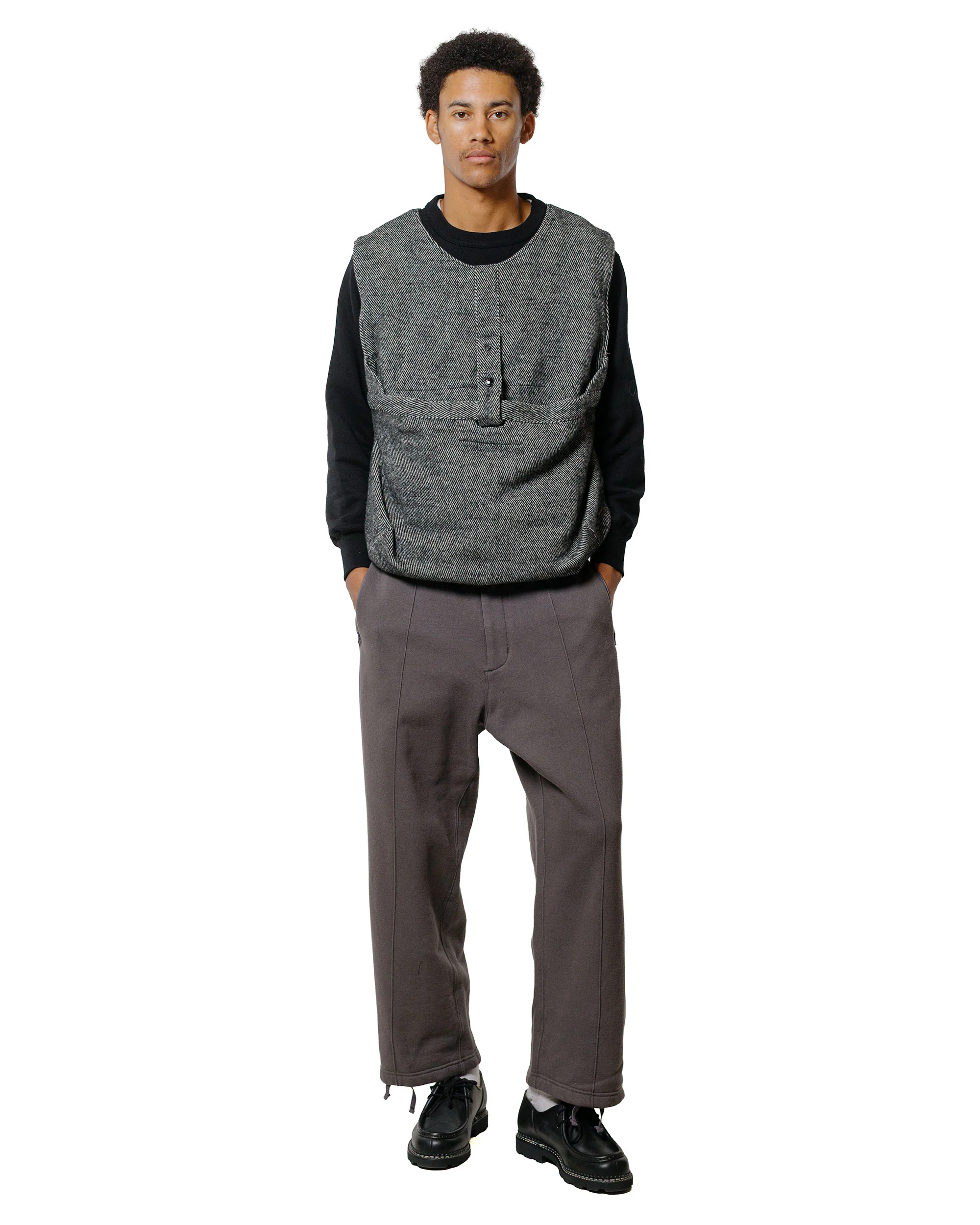 Engineered Garments Knit Leisure Pant Graphite 12oz Cotton Fleece - Image 4