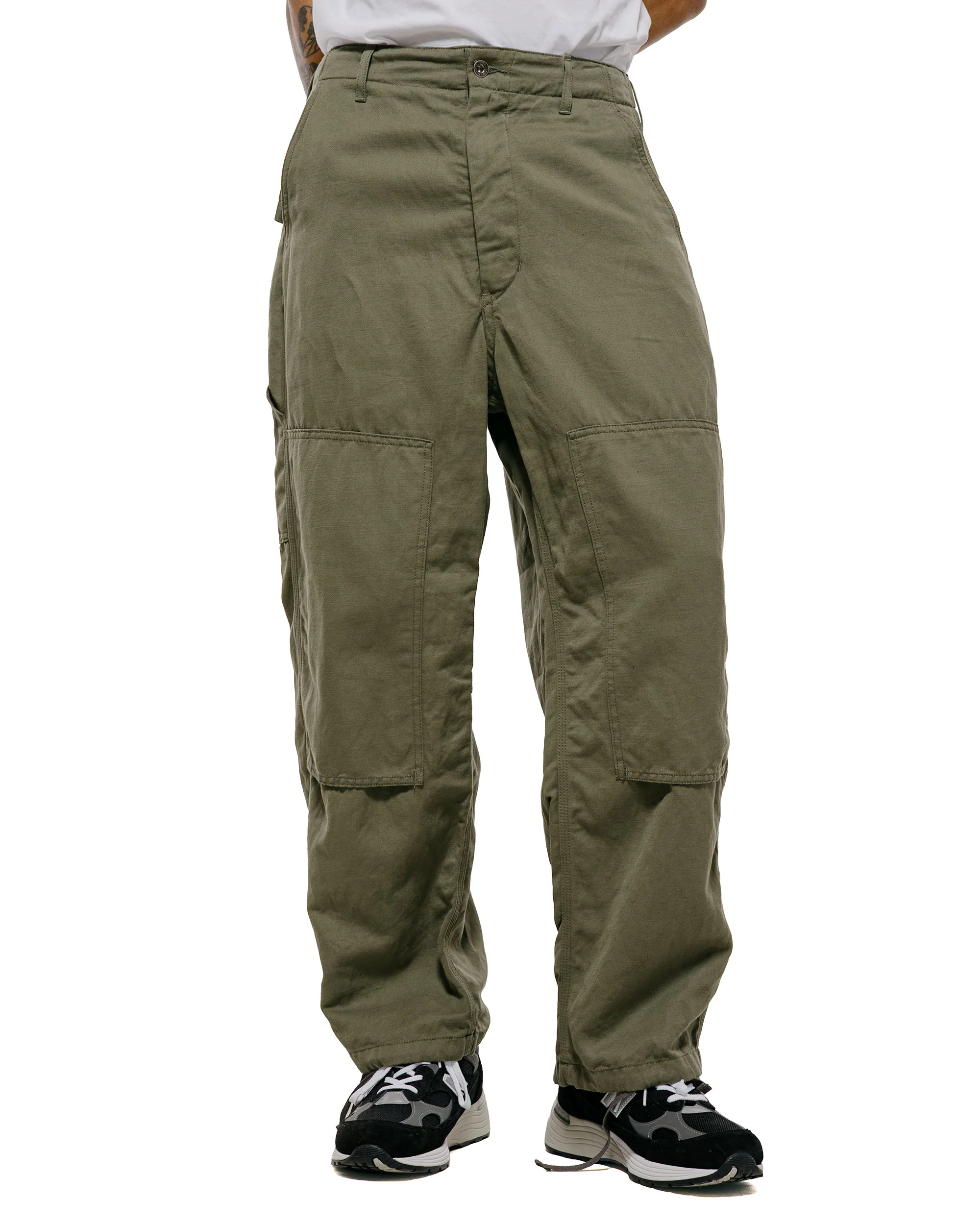 Engineered Garments Painter Pant Olive CL Heavy Twill - Image 2