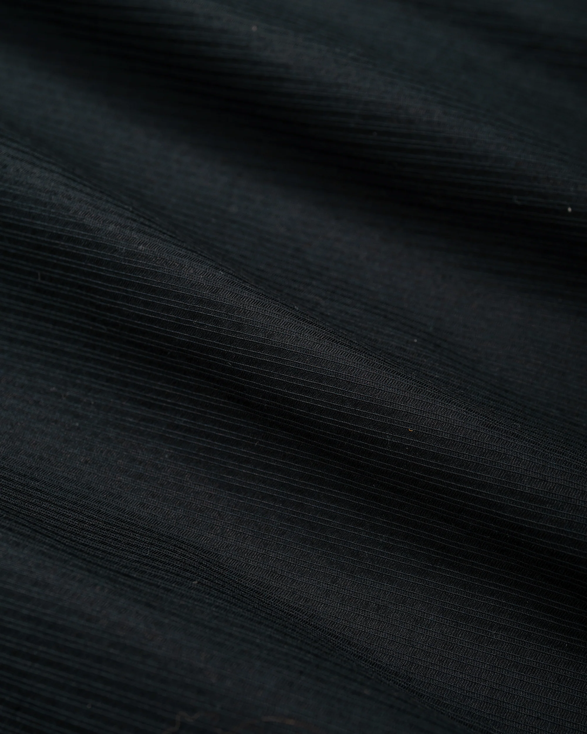 Engineered Garments Wing Collar Shirt Black Cotton Diagonal Dobby Stripe - Image 6