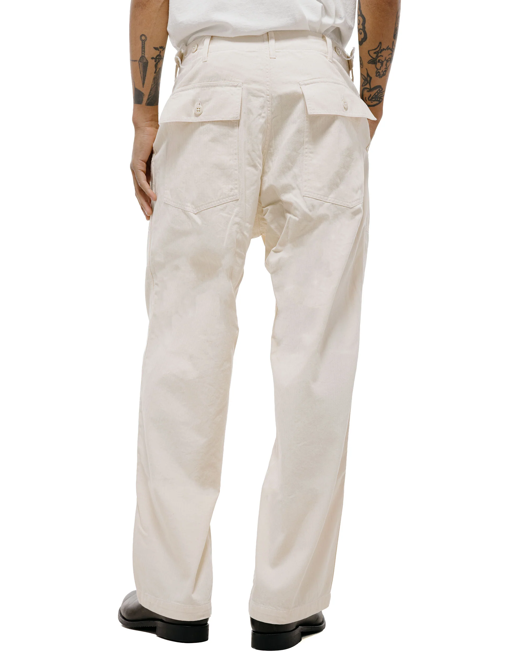 Engineered Garments Workaday Fatigue Pant Natural 7oz Cotton HB Twill - Image 4