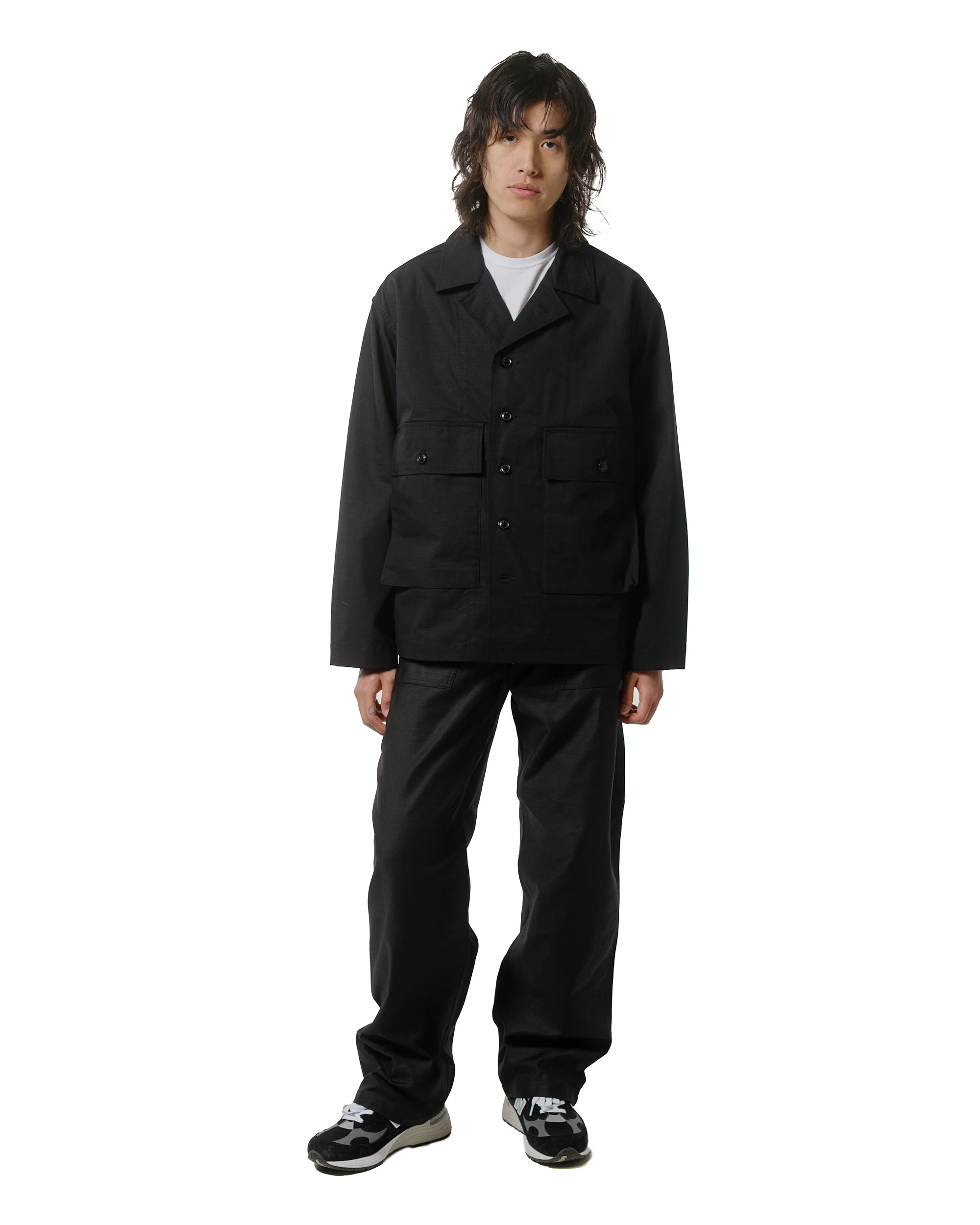 Engineered Garments Workaday Sea Bees Jacket Black Cotton Ripstop - Image 4