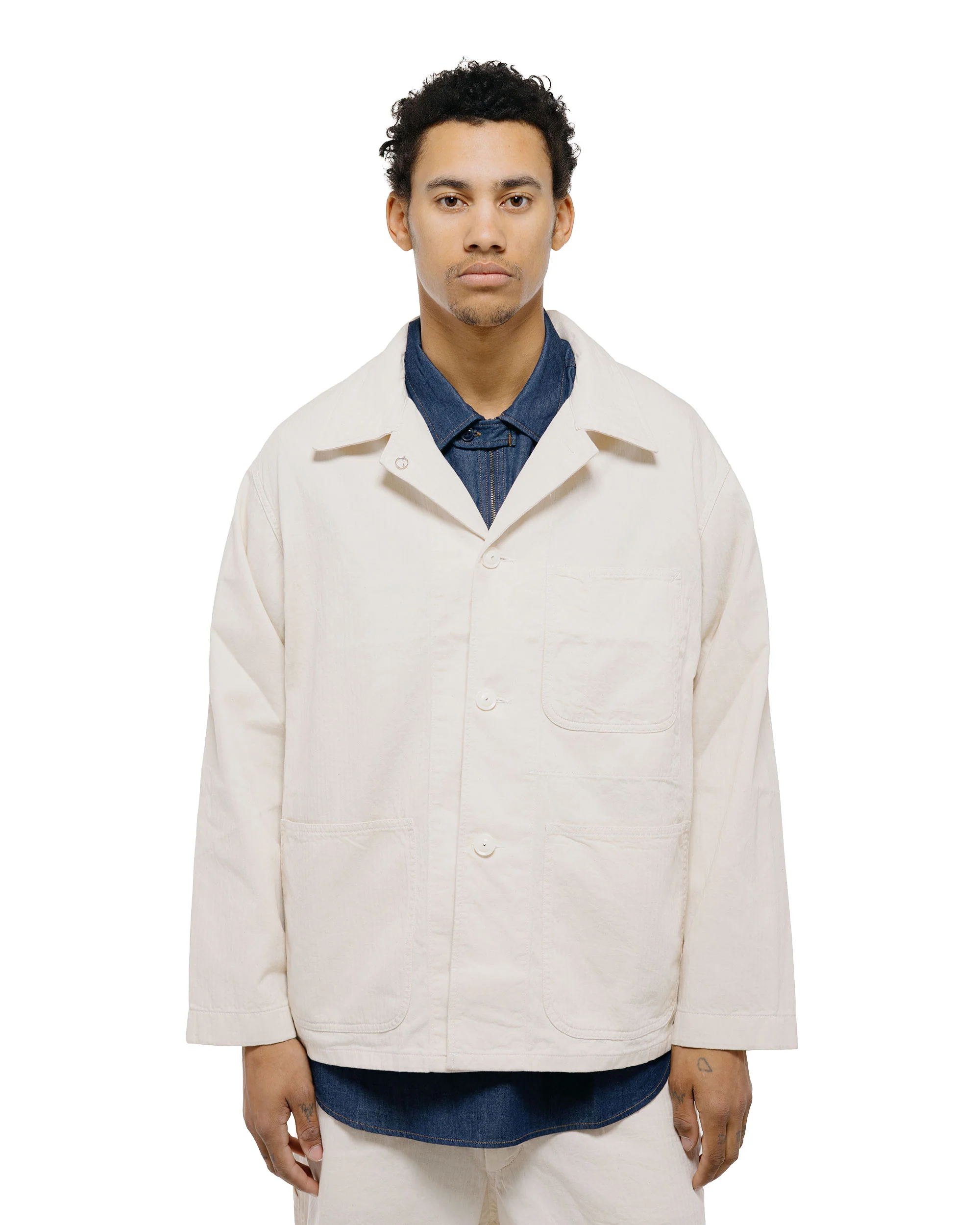 Engineered Garments Workaday Utility Jacket Natural 7oz Cotton HB Twill - Image 2