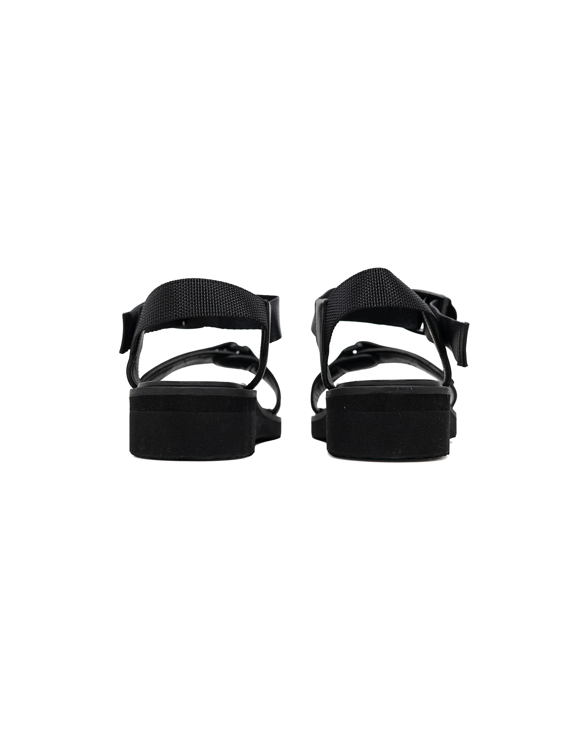 Footworks Leather Sandal Velcro Strap Black - Image 4