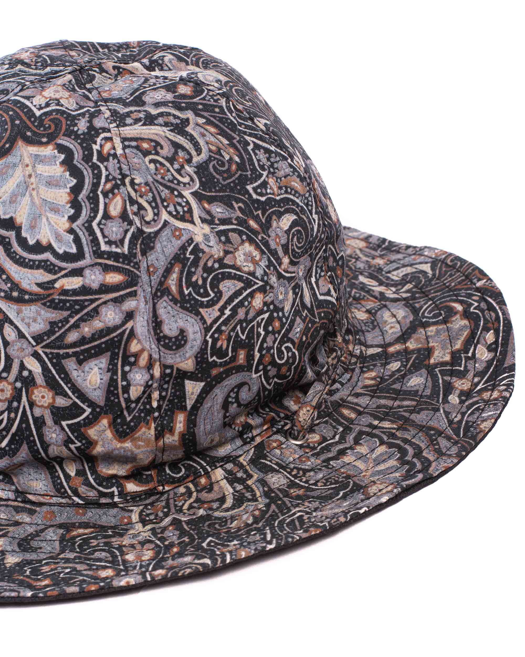 Found Feather Military Sun Hat (Reversible) Paisley + Yoryu Black - Image 4