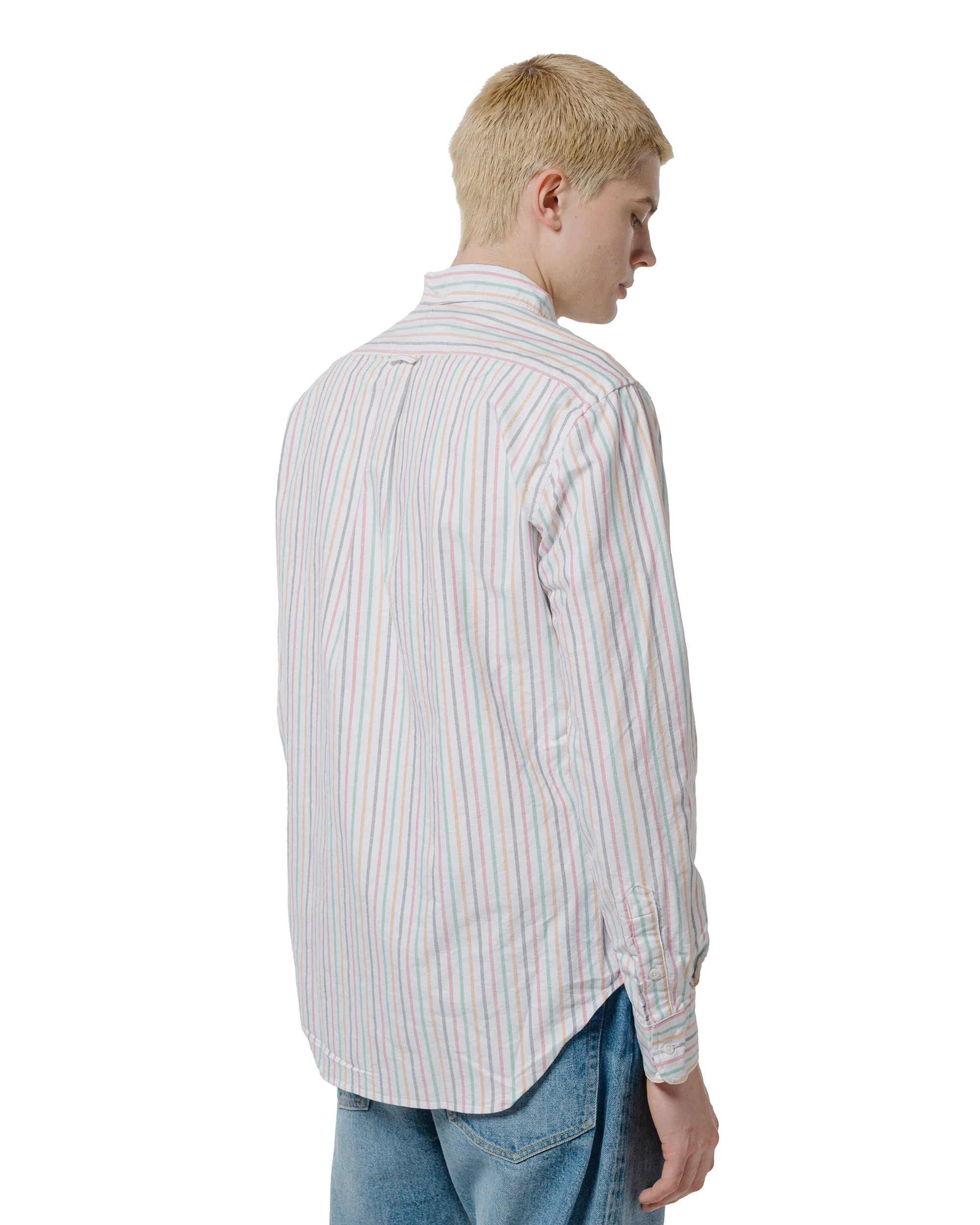 Gitman Vintage Bros. Rasta Stripe Oxford Long Sleeve - Image 3