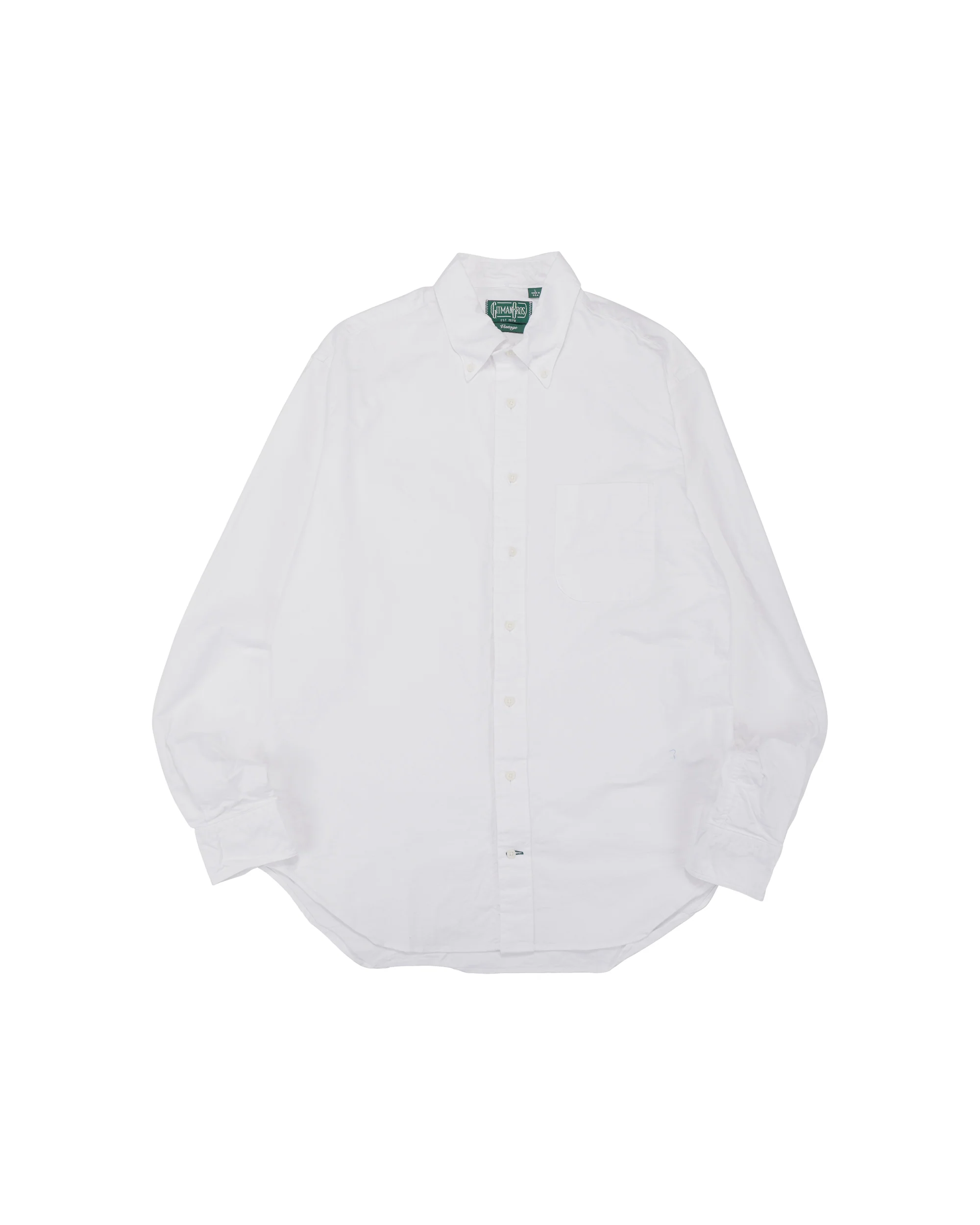 Gitman Vintage Bros. USA Woven 4.5oz White Poplin Shirt