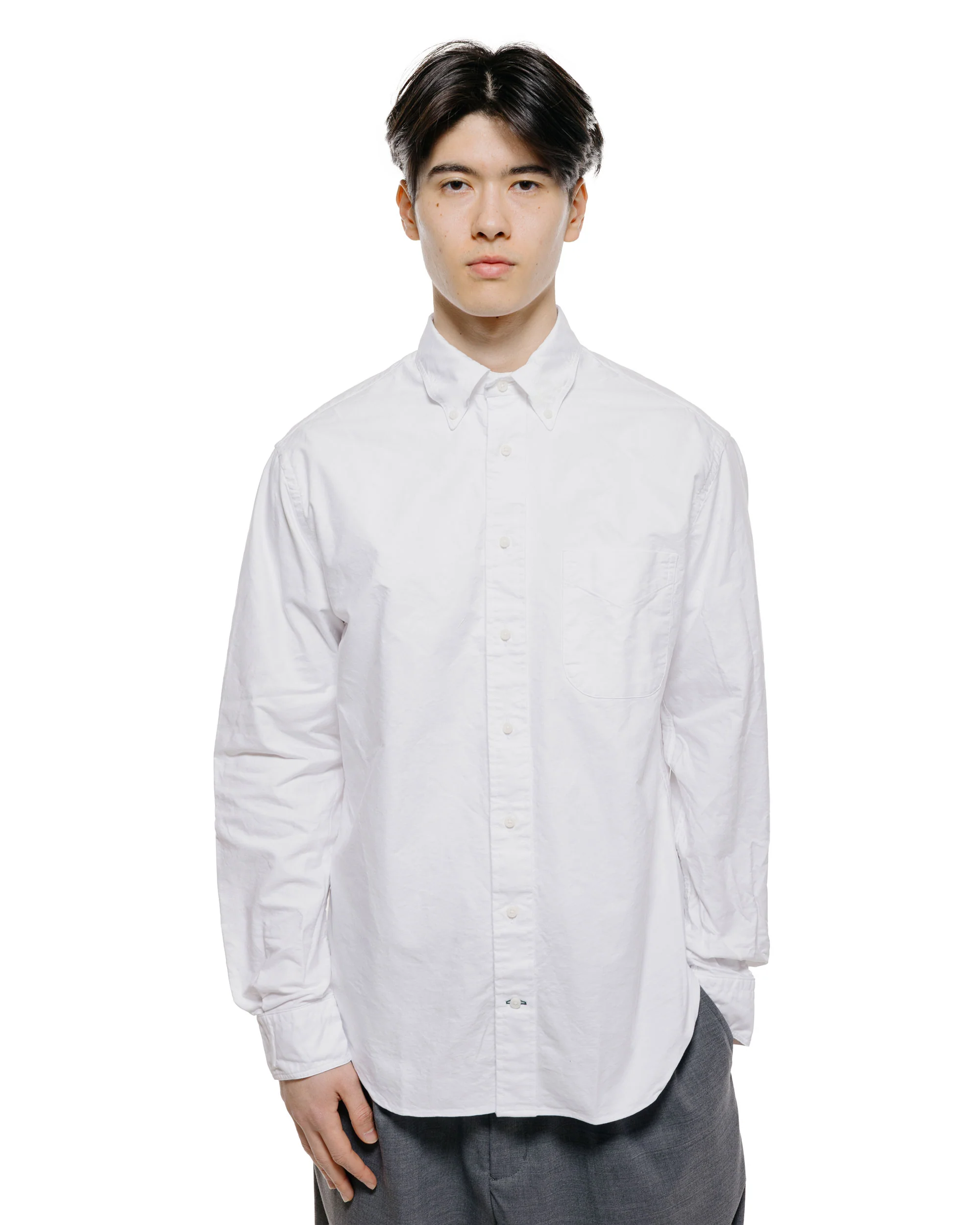 Gitman Vintage Bros. USA Woven 4.5oz White Poplin Shirt - Image 2