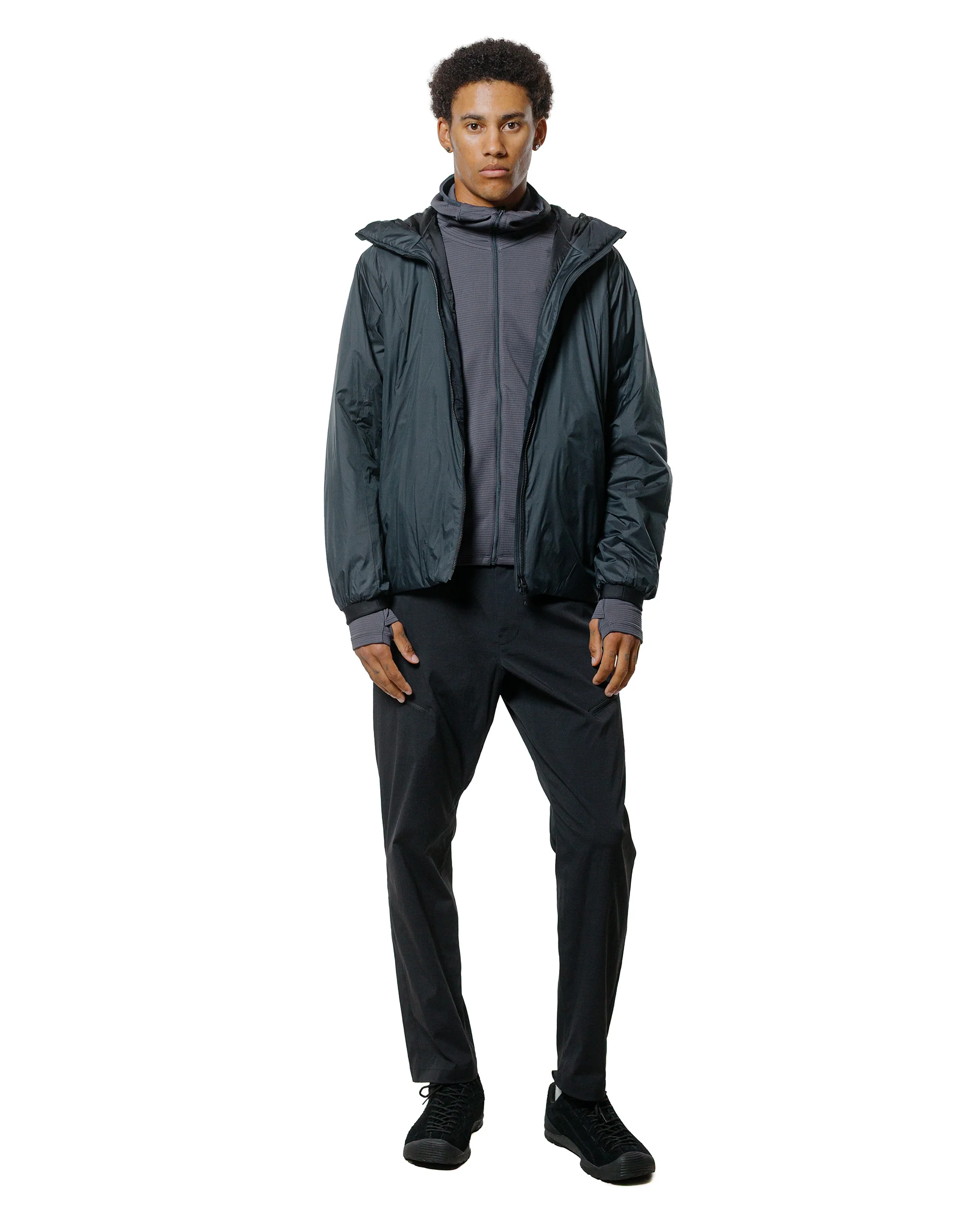 Goldwin Dual Layered L/S Hoodie Cloud Grey - Image 4