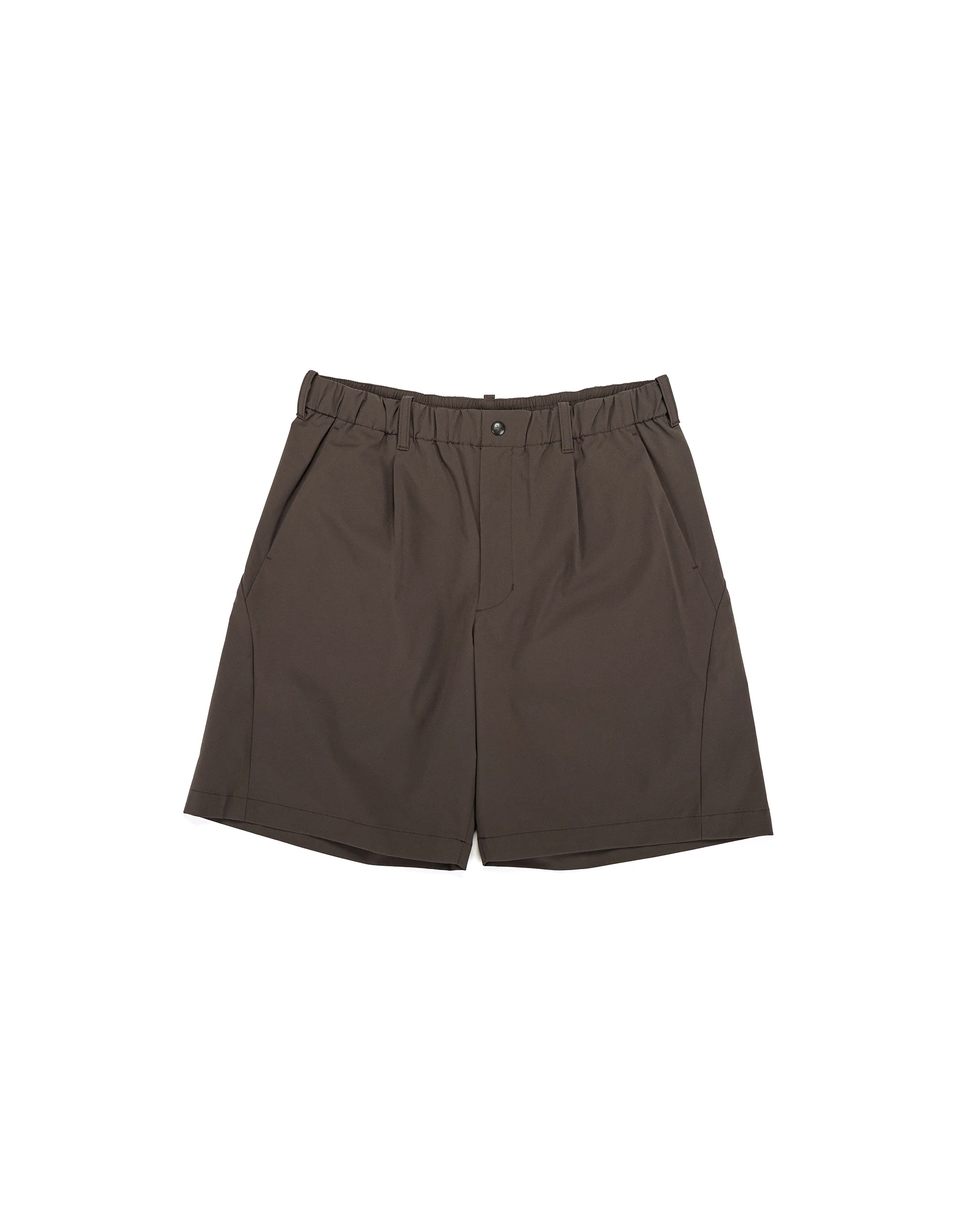 Goldwin One Tuck Light Stretch Shorts Jet Brown