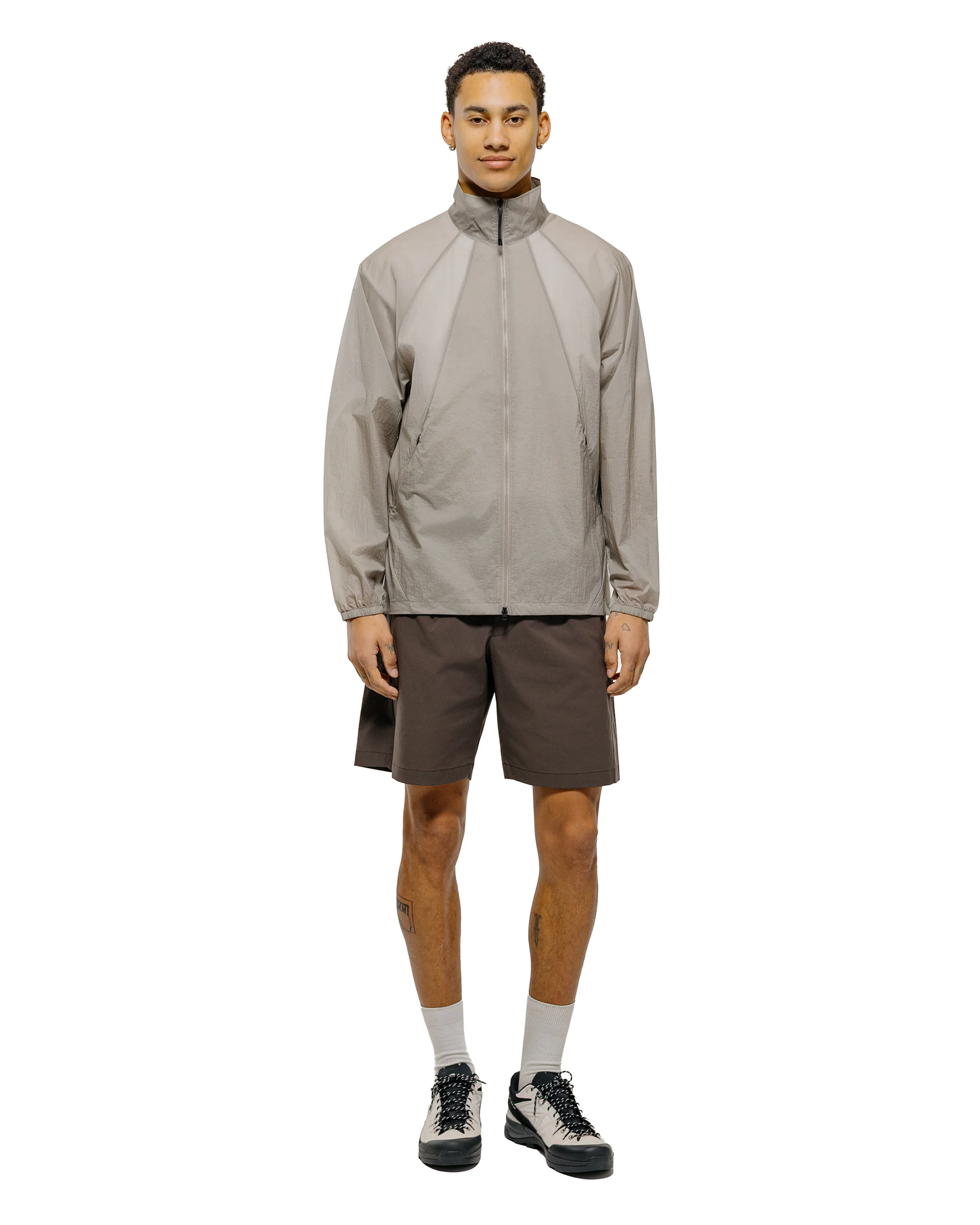 Goldwin One Tuck Light Stretch Shorts Jet Brown - Image 4