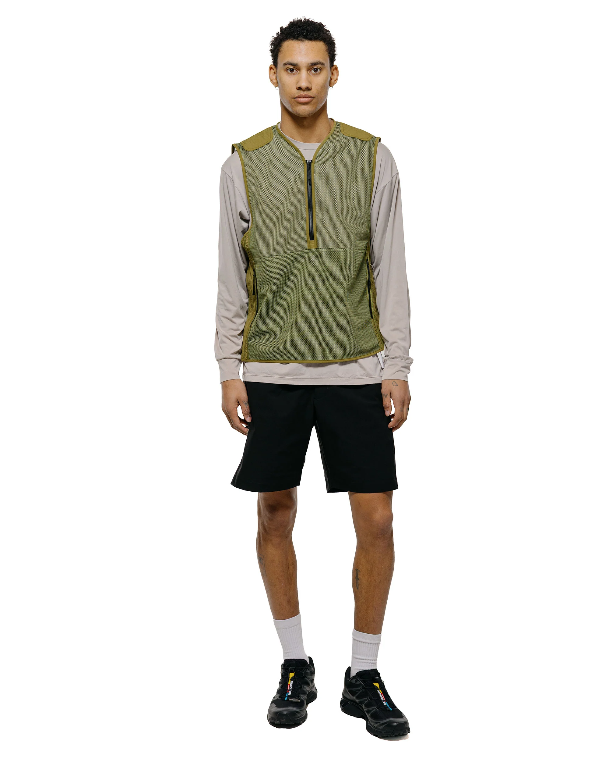 Goldwin Tonalith Mesh Half Zip Vest Usuyanagi - Image 4