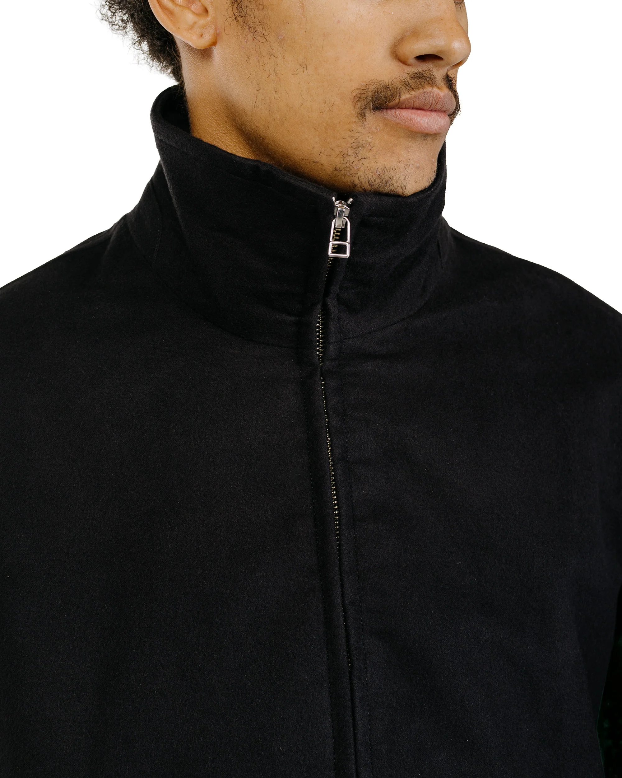 James Coward Circuit Jacket Black Cotton Silk Moleskin - Image 3