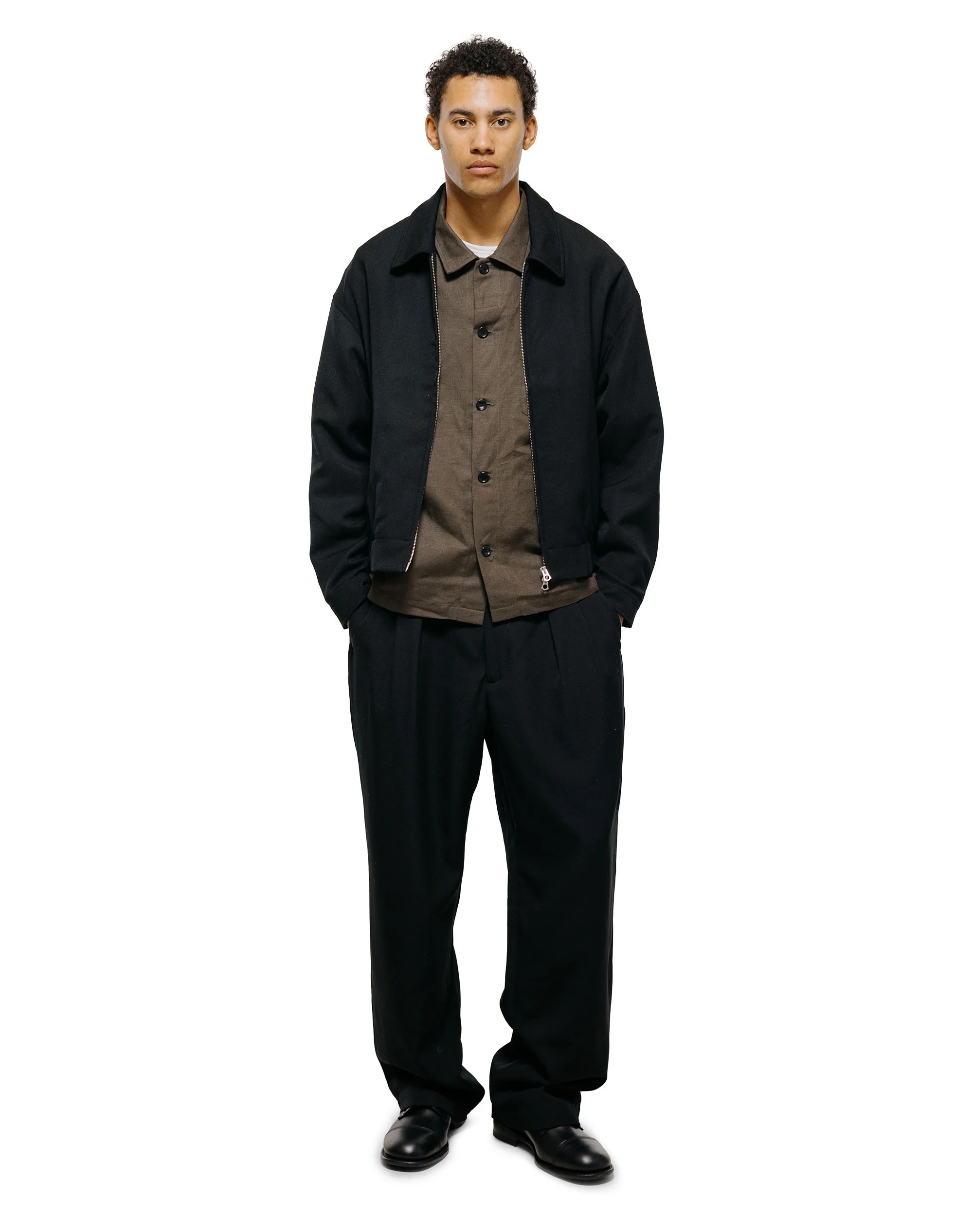 James Coward Machine Jacket Black Wool Gabardine - Image 6