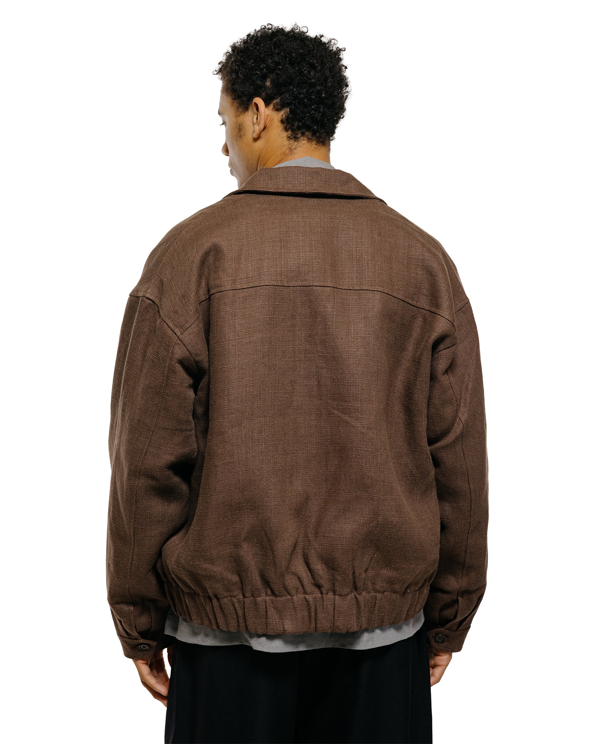 James Coward Machine Jacket Brown Belgian Linen - Image 4