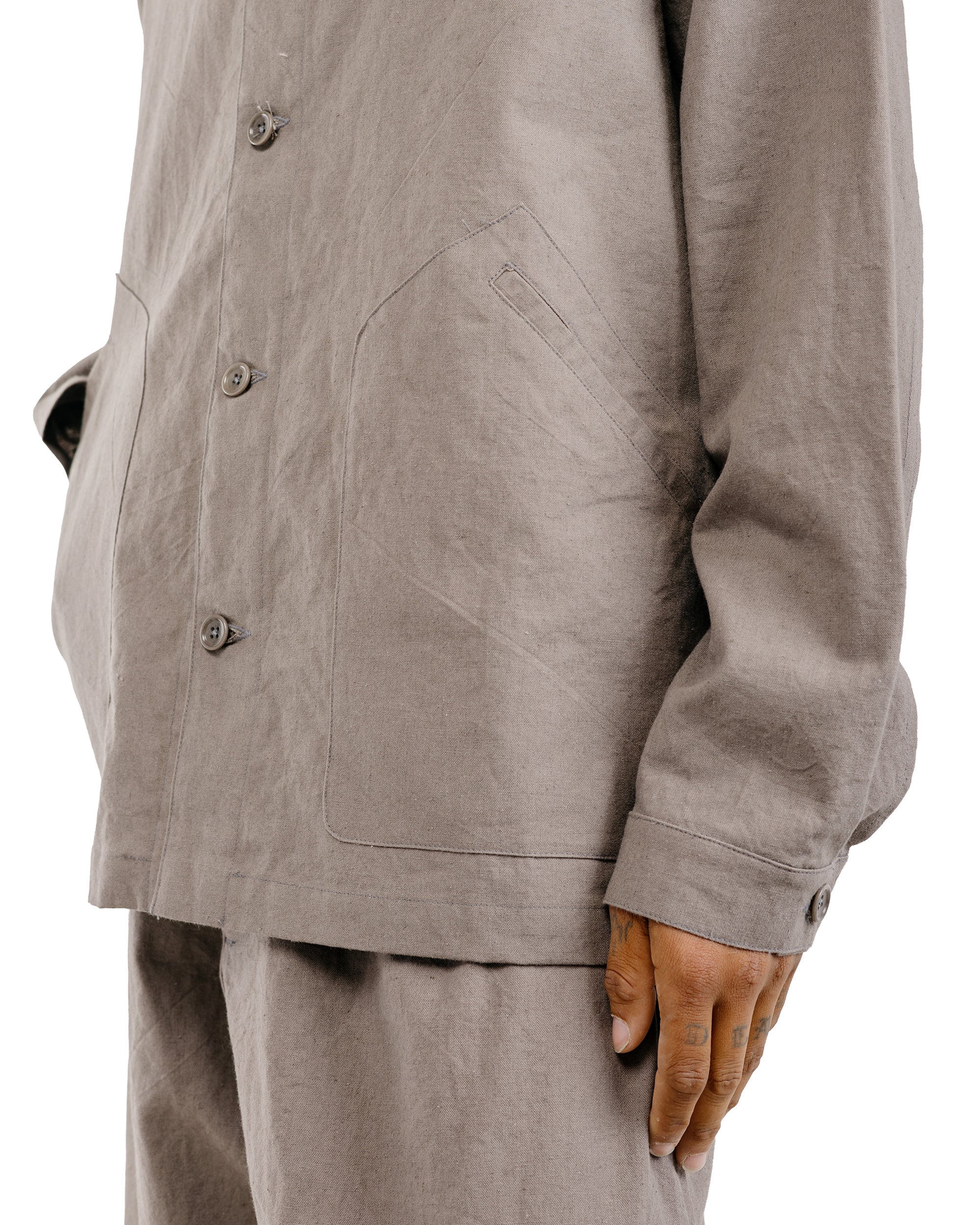 James Coward Signal Shirt Mid Grey Overdyed Canvas - Image 3