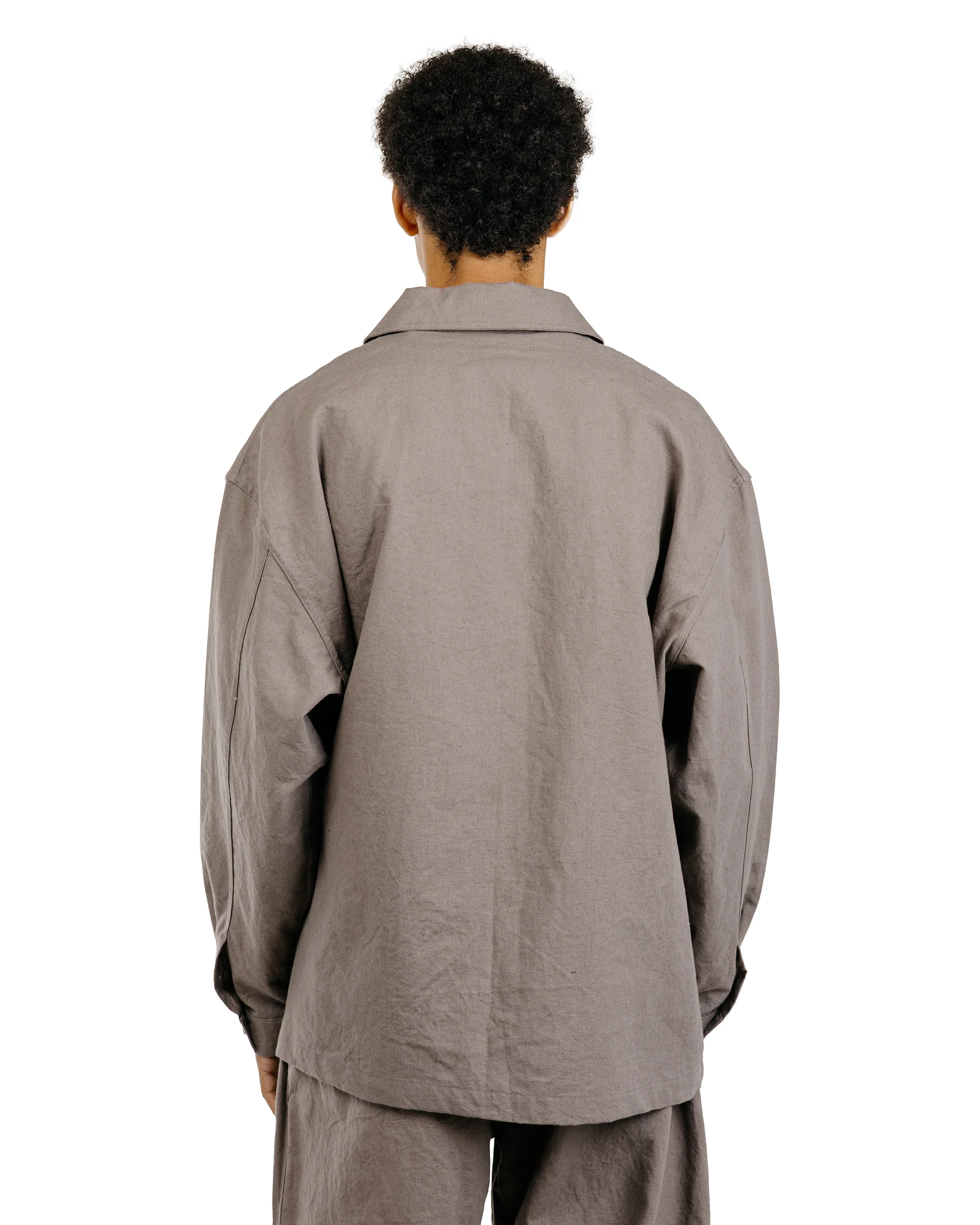 James Coward Signal Shirt Mid Grey Overdyed Canvas - Image 4