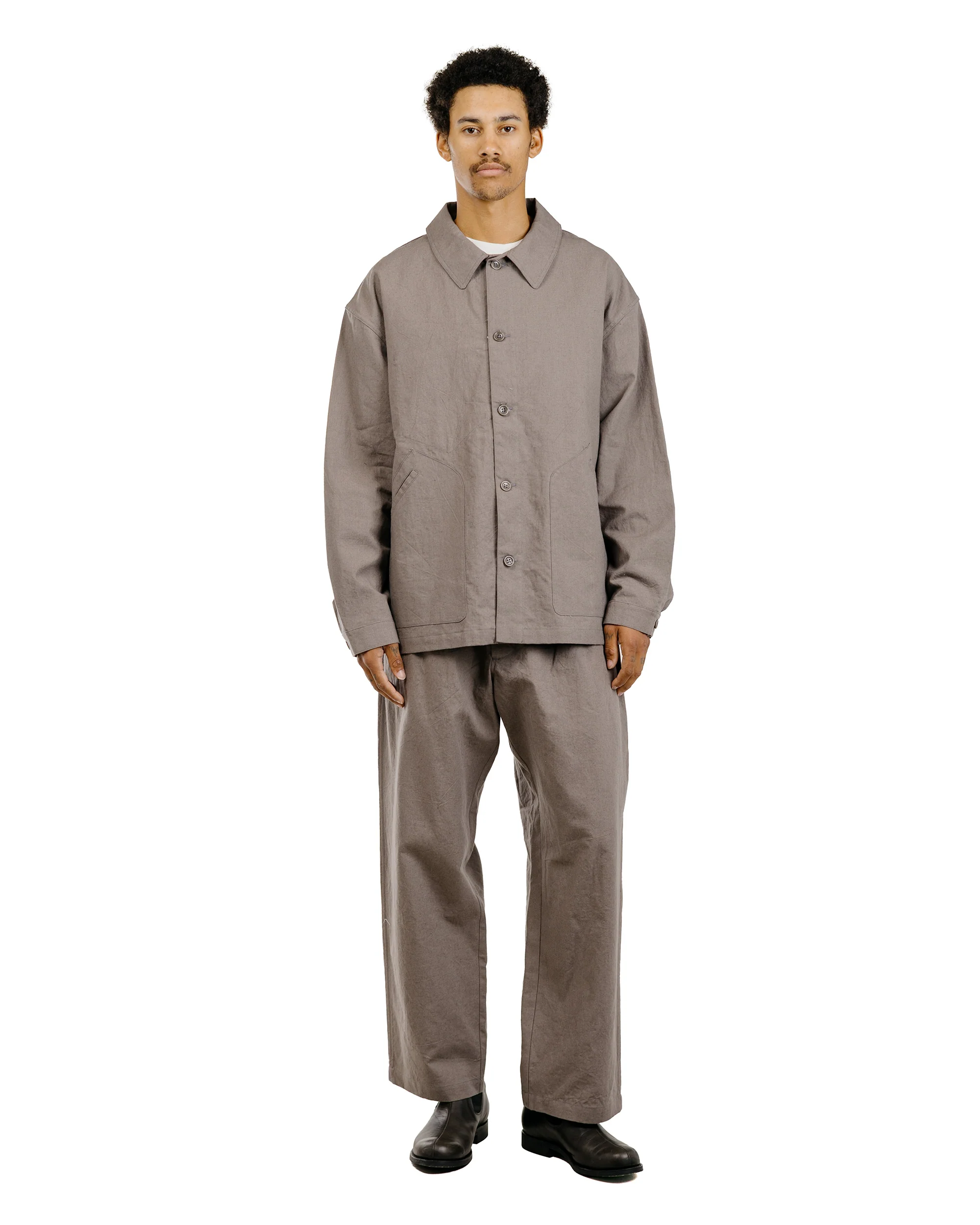 James Coward Signal Shirt Mid Grey Overdyed Canvas - Image 5