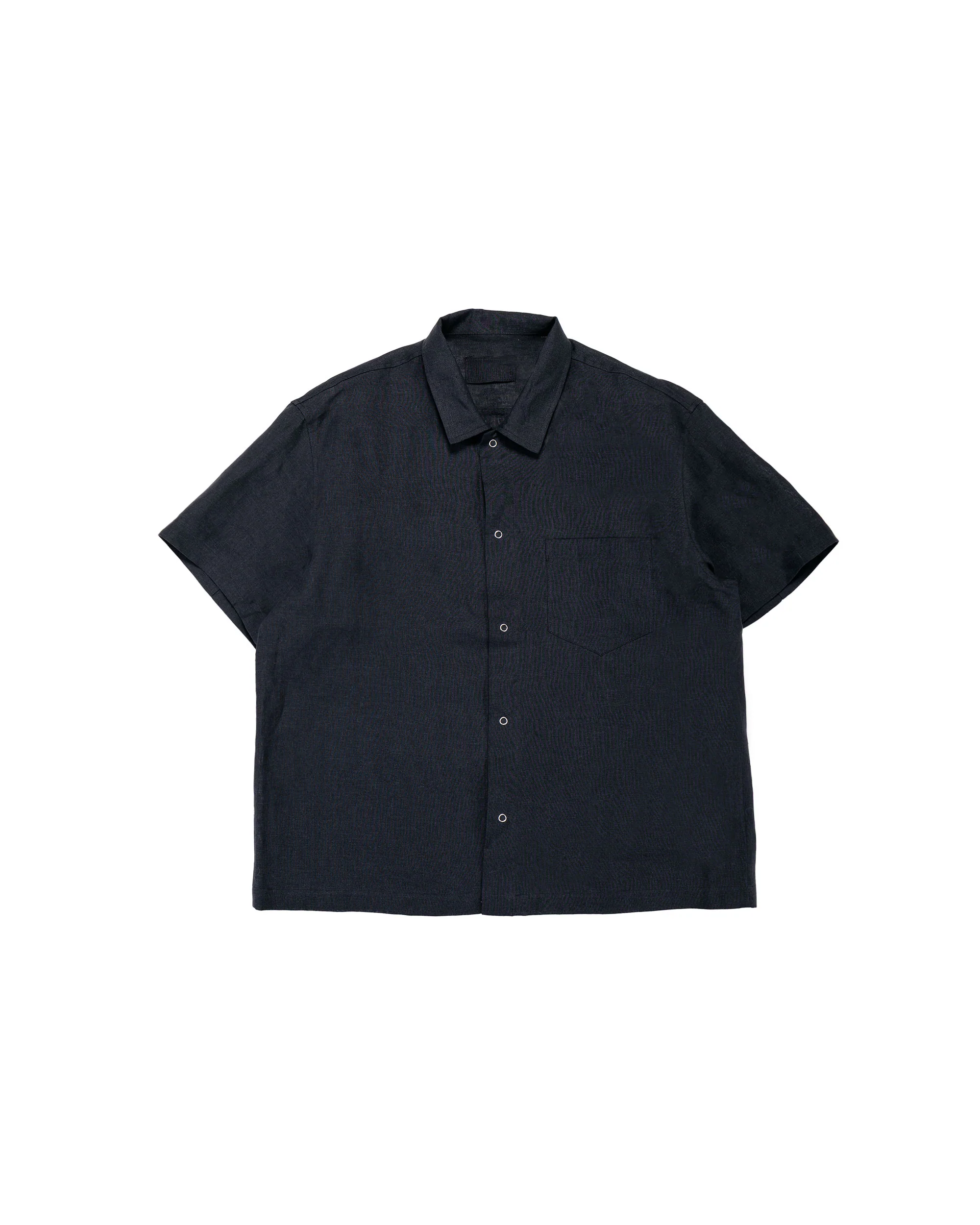 James Coward Sundown Shirt Black Lightweight Belgian Linen