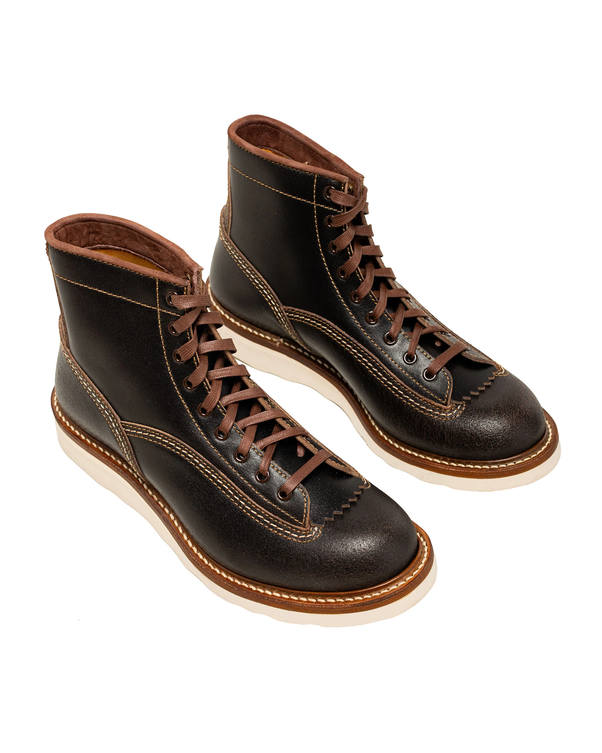 John Lofgren Bootmaker Donkey Puncher Boots Horween Waxed Flesh Dark Brown - Image 2