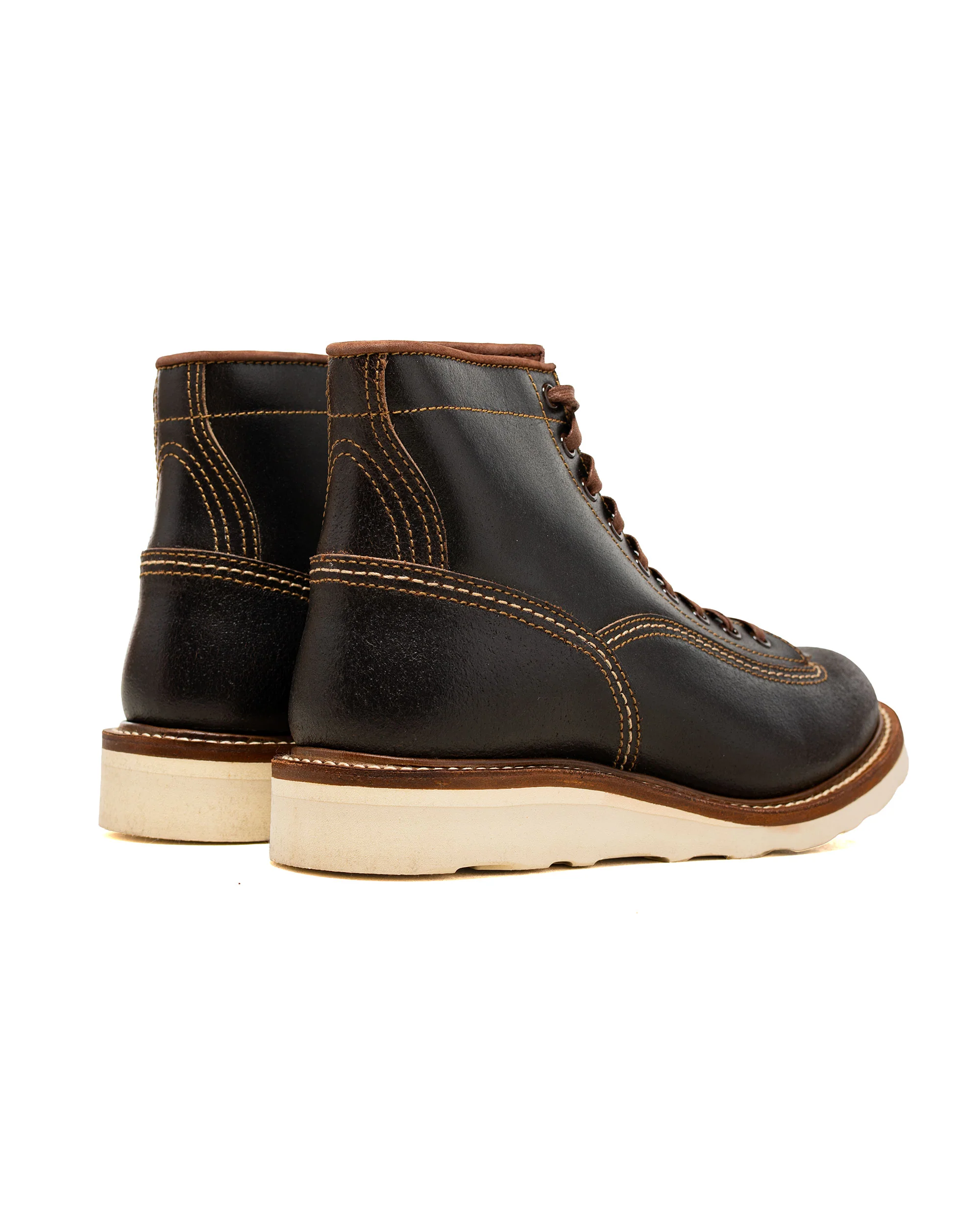 John Lofgren Bootmaker Donkey Puncher Boots Horween Waxed Flesh Dark Brown - Image 3