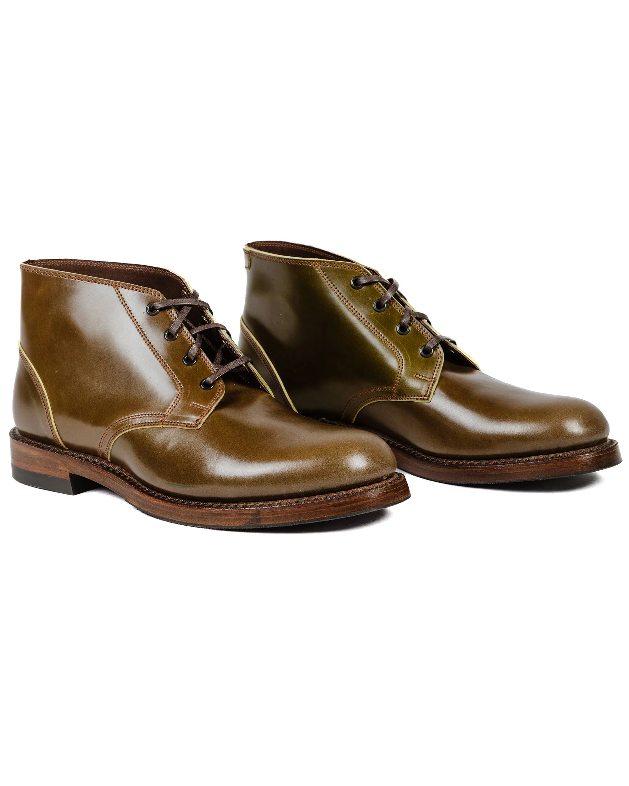 John Lofgren Bootmaker The Steadfast Chukka Boots Shinki Hikaku Shell Cordovan Olive - Image 2