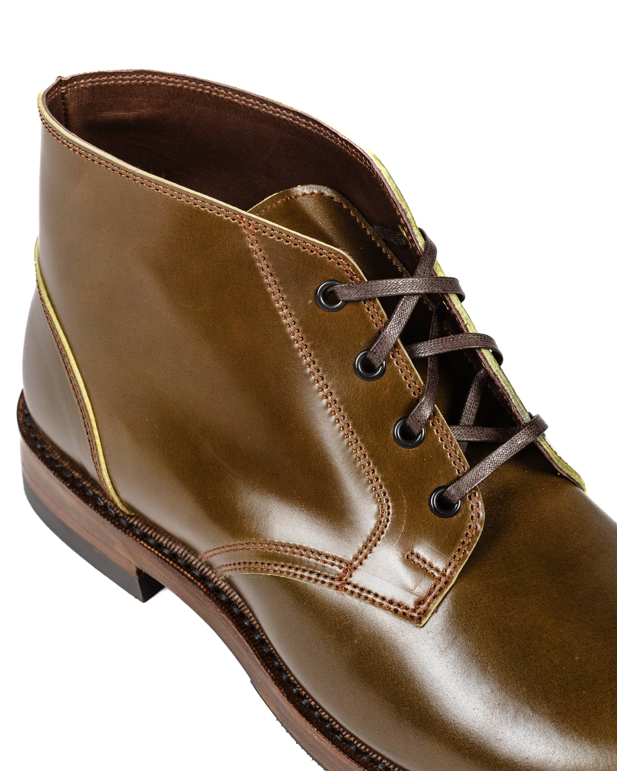 John Lofgren Bootmaker The Steadfast Chukka Boots Shinki Hikaku Shell Cordovan Olive - Image 3