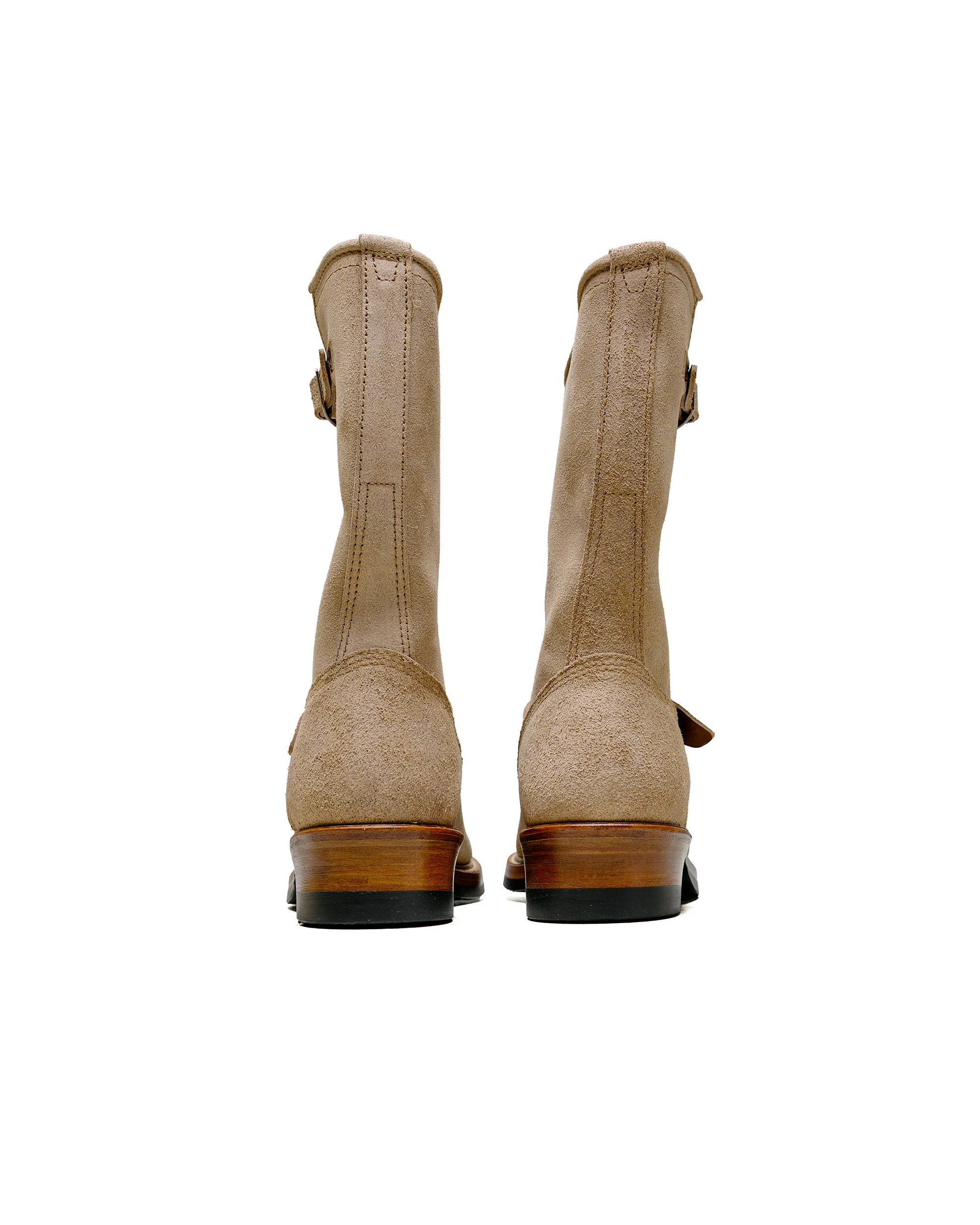 John Lofgren Bootmaker Wabash Engineer Boots Horween CXL Natural Roughout - Image 4
