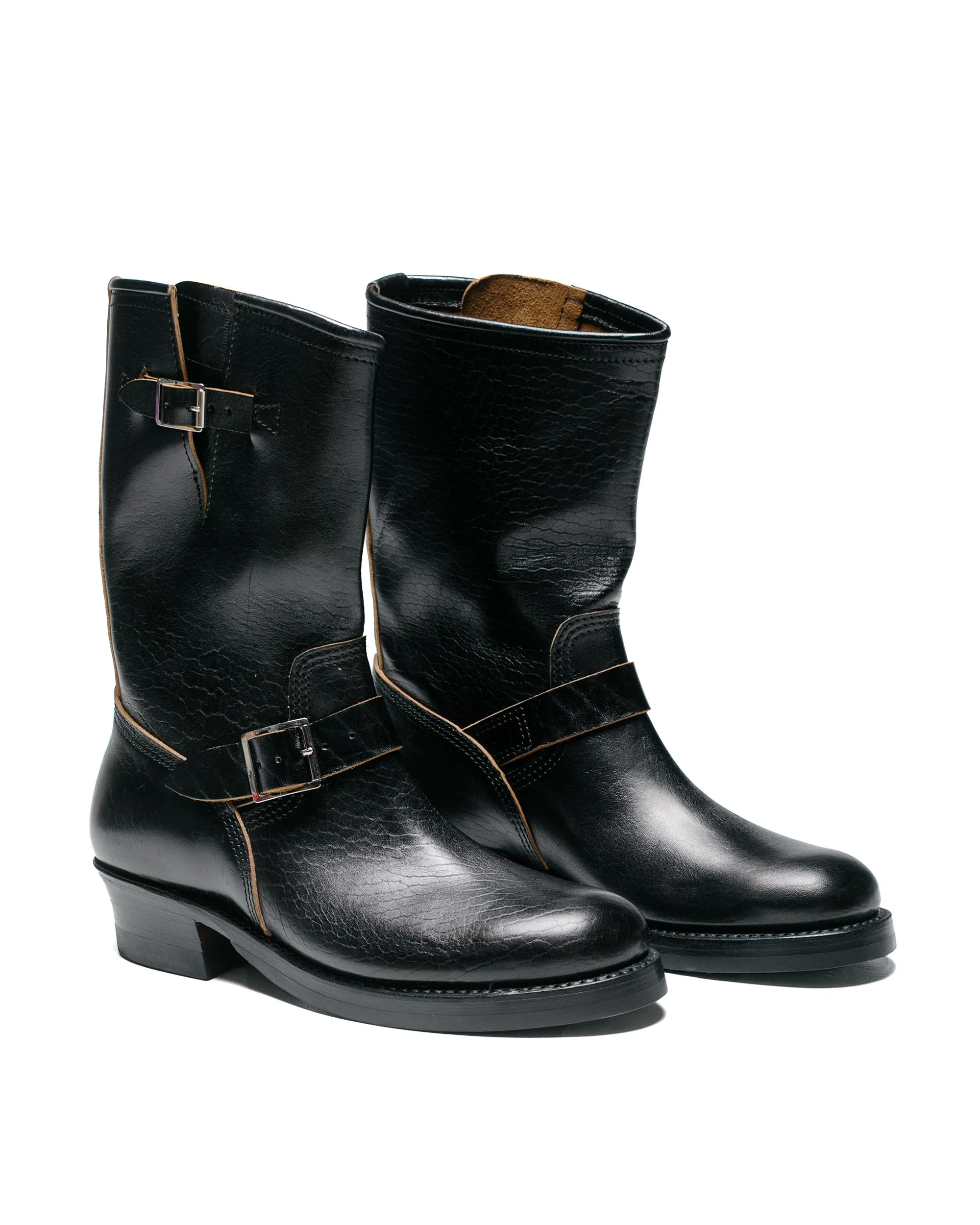 John Lofgren Bootmaker Wabash Engineer Boots Shinki Hikaku Horsebutt Black - Image 2