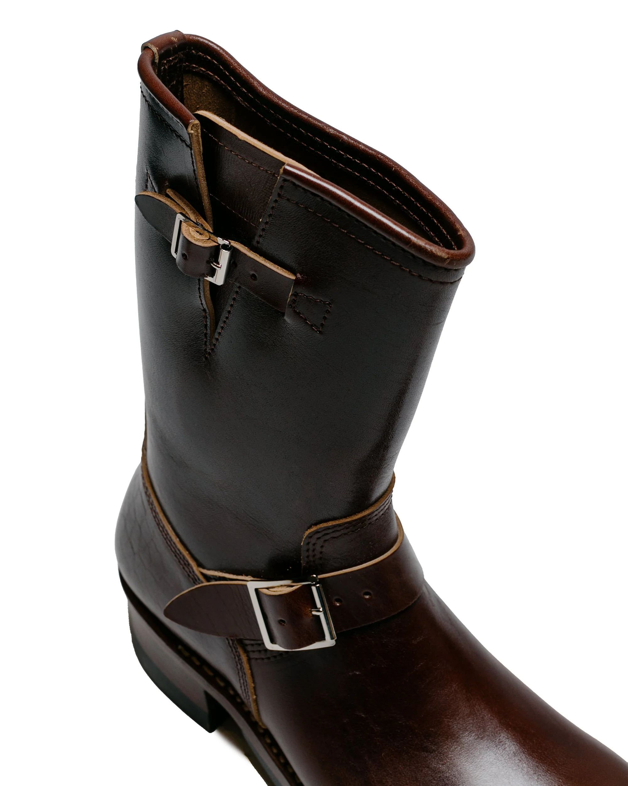 John Lofgren Bootmaker Wabash Engineer Boots Shinki Hikaku Horsebutt Dark Brown - Image 3