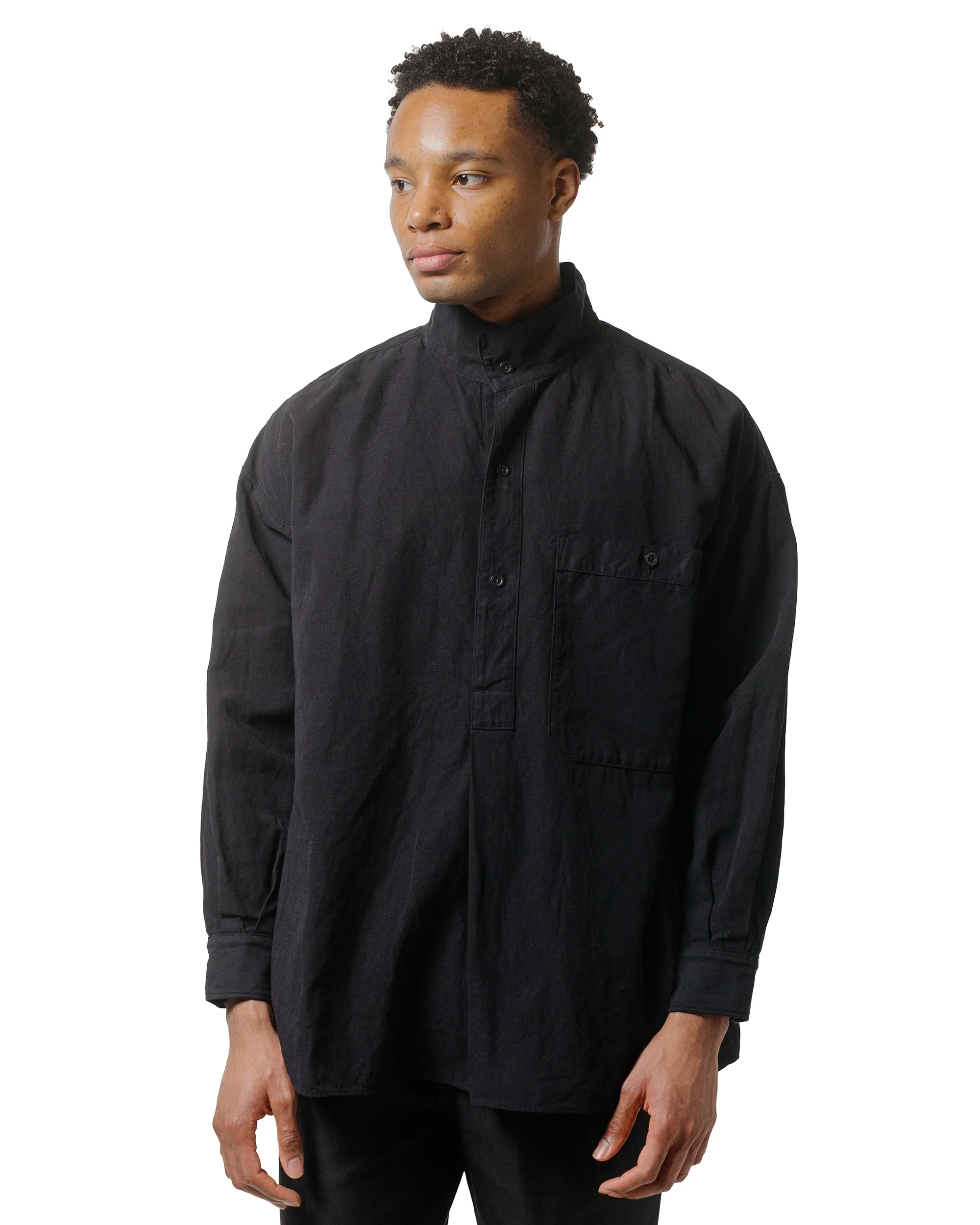 KAPTAIN SUNSHINE Standcollar Smock Ink Black - Image 2