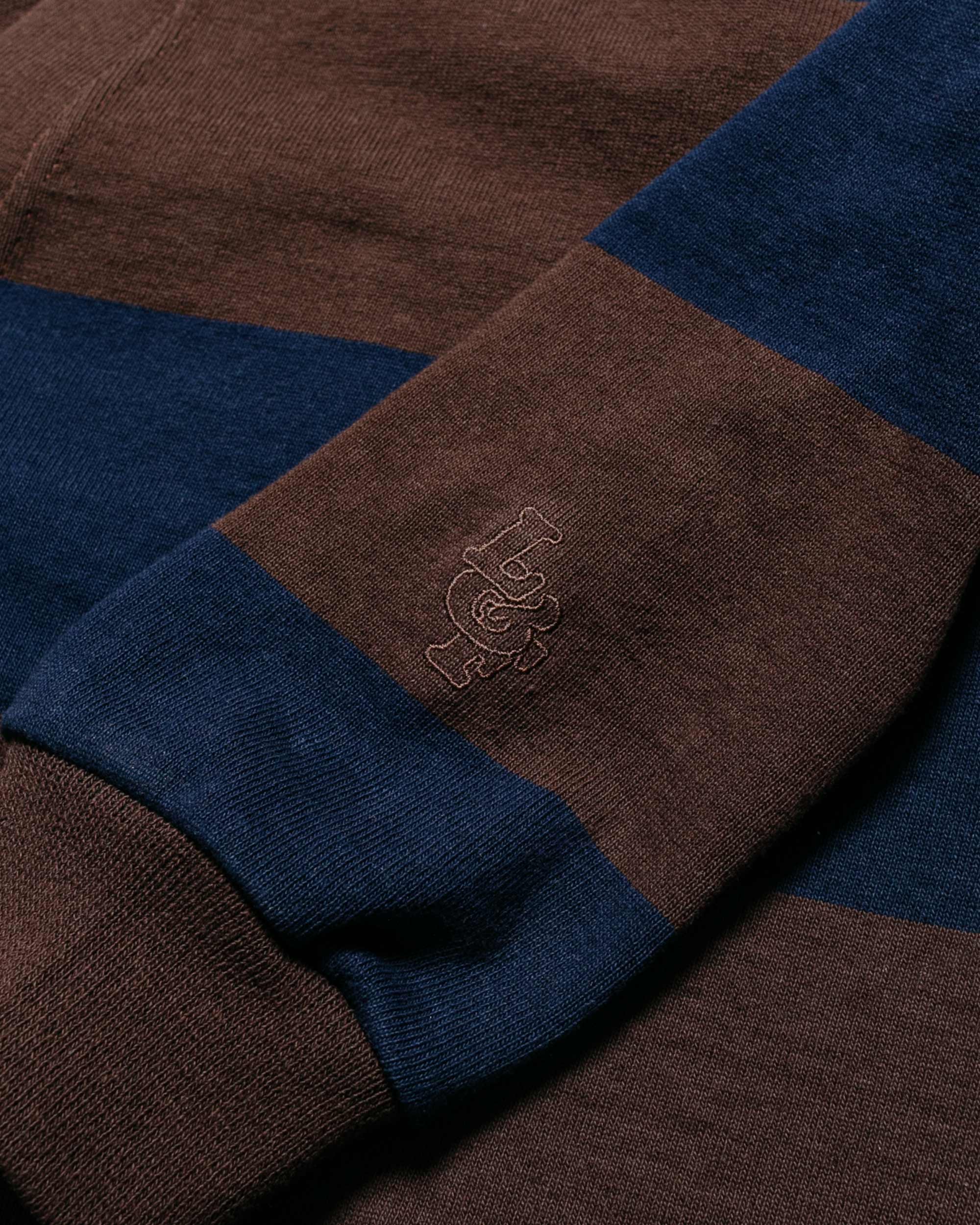 Lost & Found Classic Cardigan Navy/Brown - Image 5