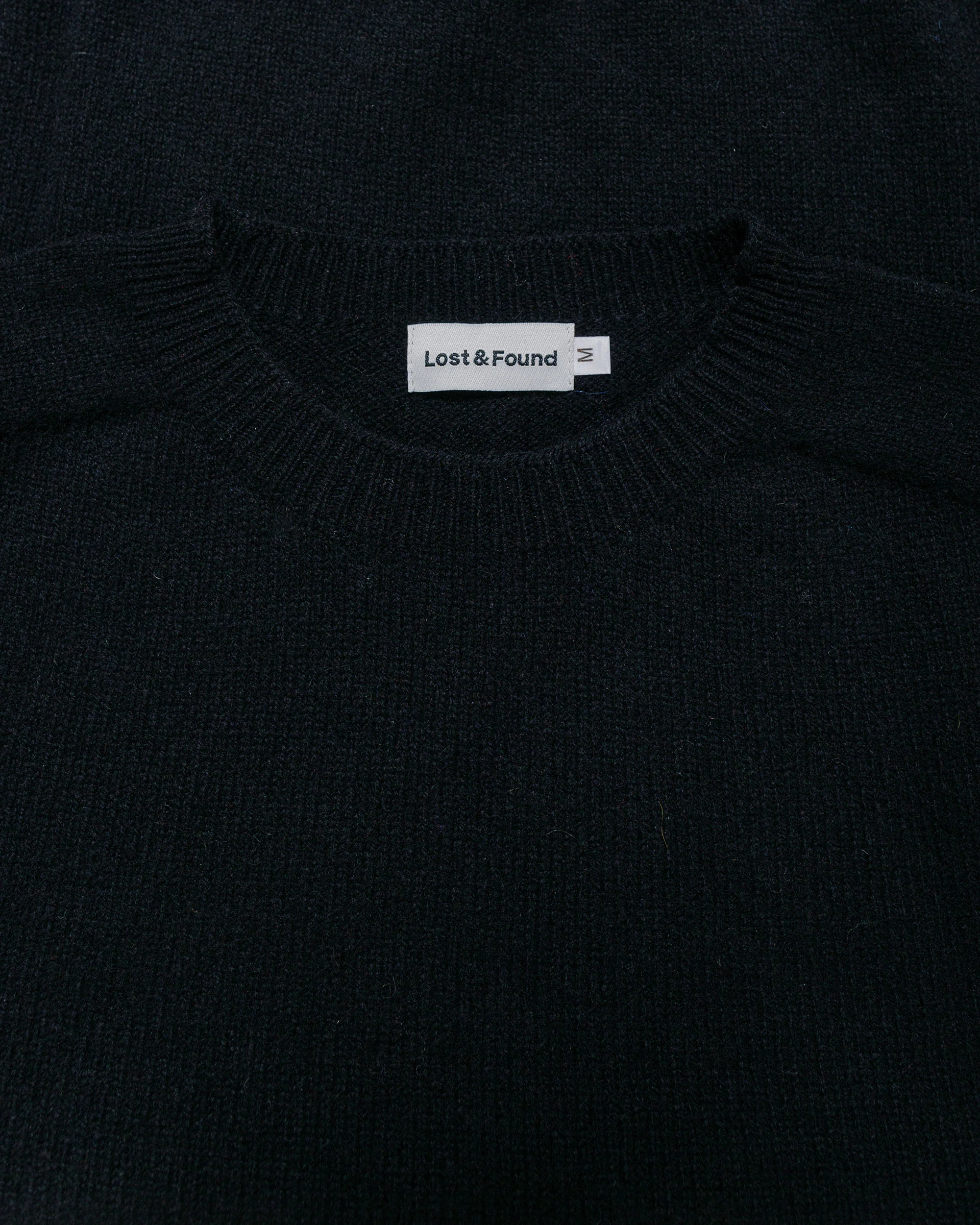 Lost & Found Wool Cashmere Sweater Italian Black - Image 4