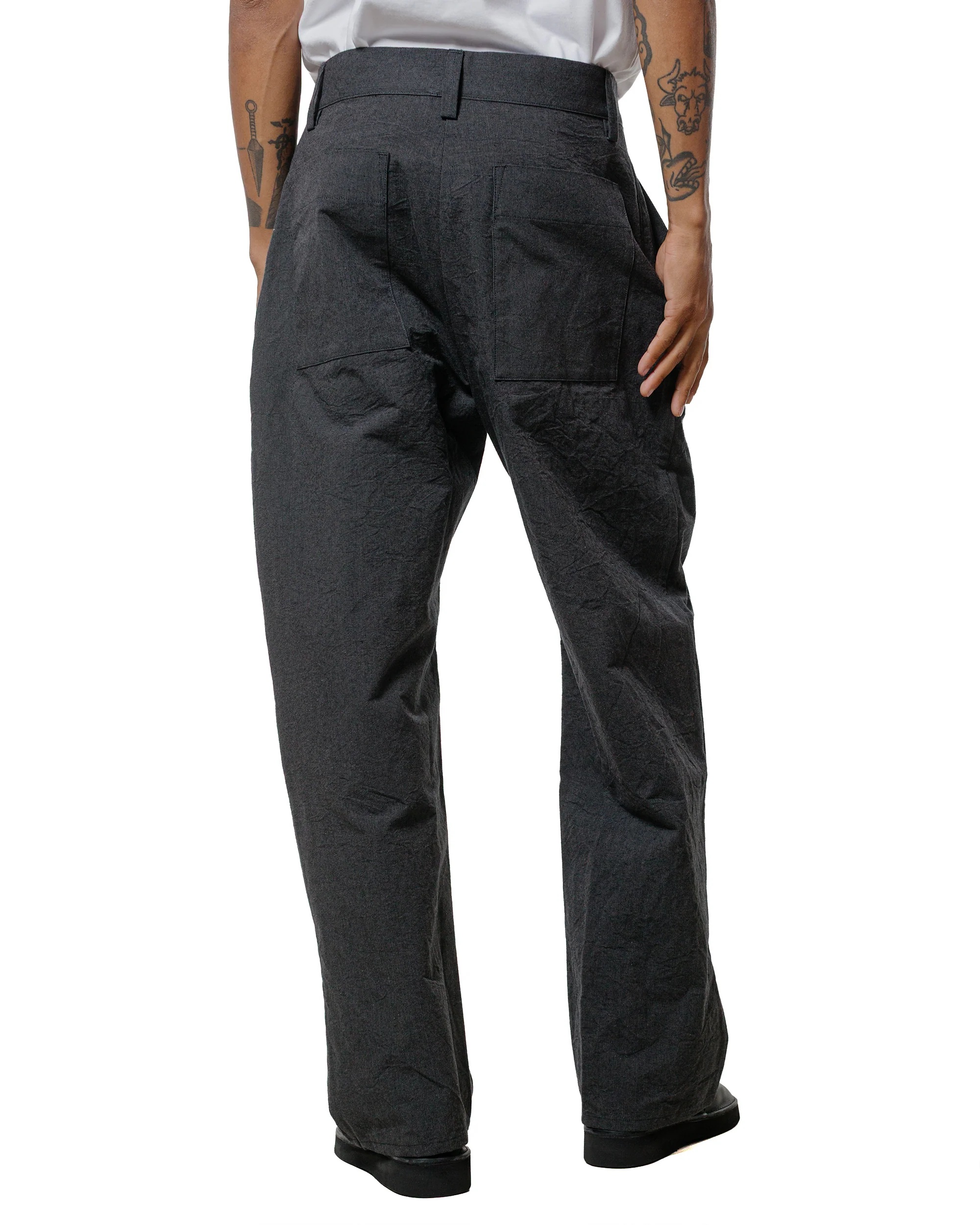 MAN-TLE R19P4 Wide Pants Granite Wool - Image 3