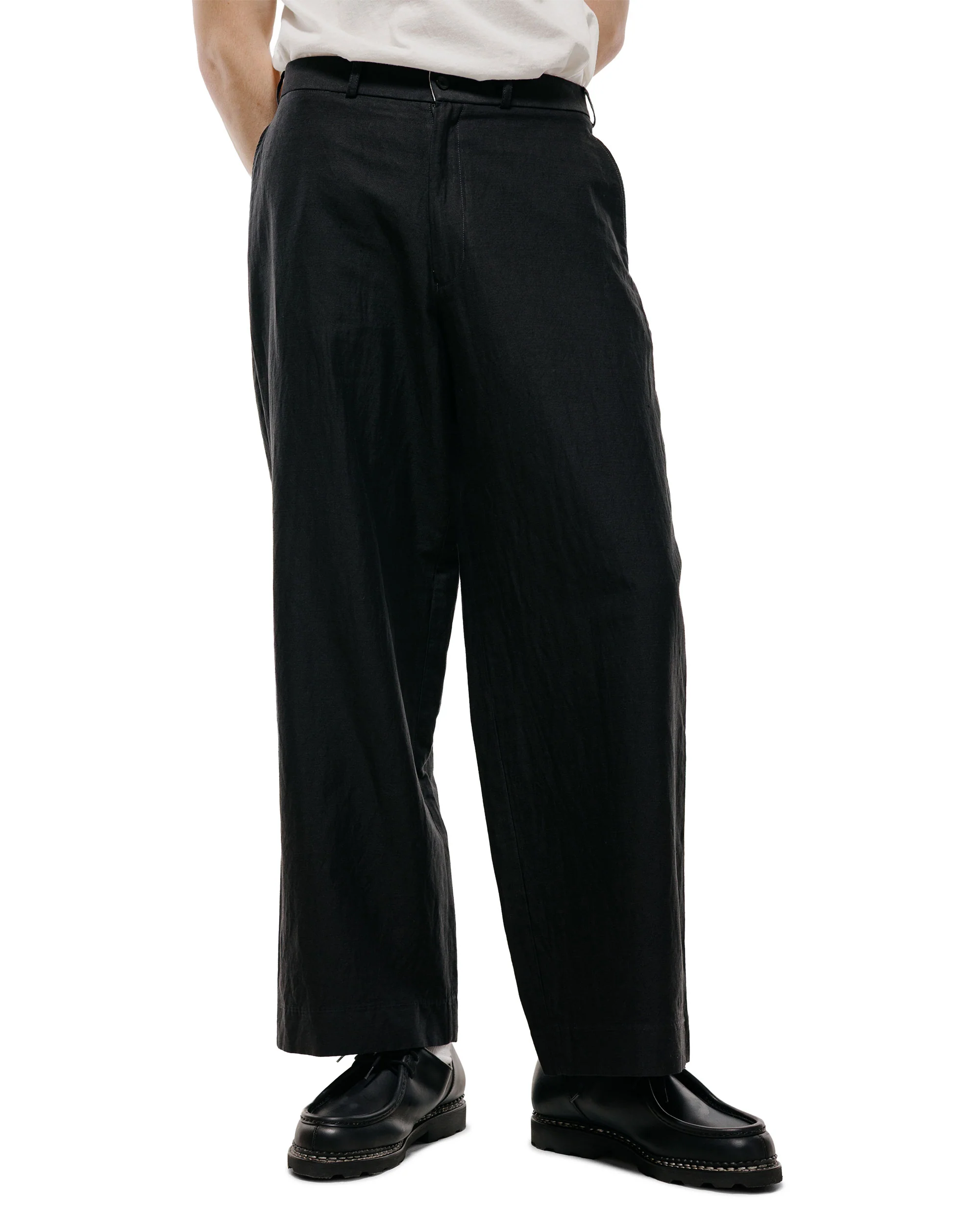 marka Military Slacks Cotton Silk Light Moleskin Black - Image 2