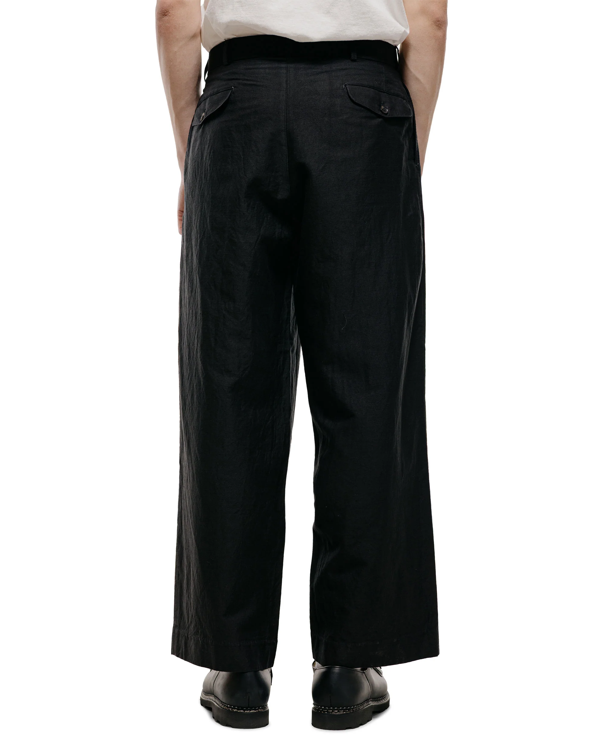 marka Military Slacks Cotton Silk Light Moleskin Black - Image 3