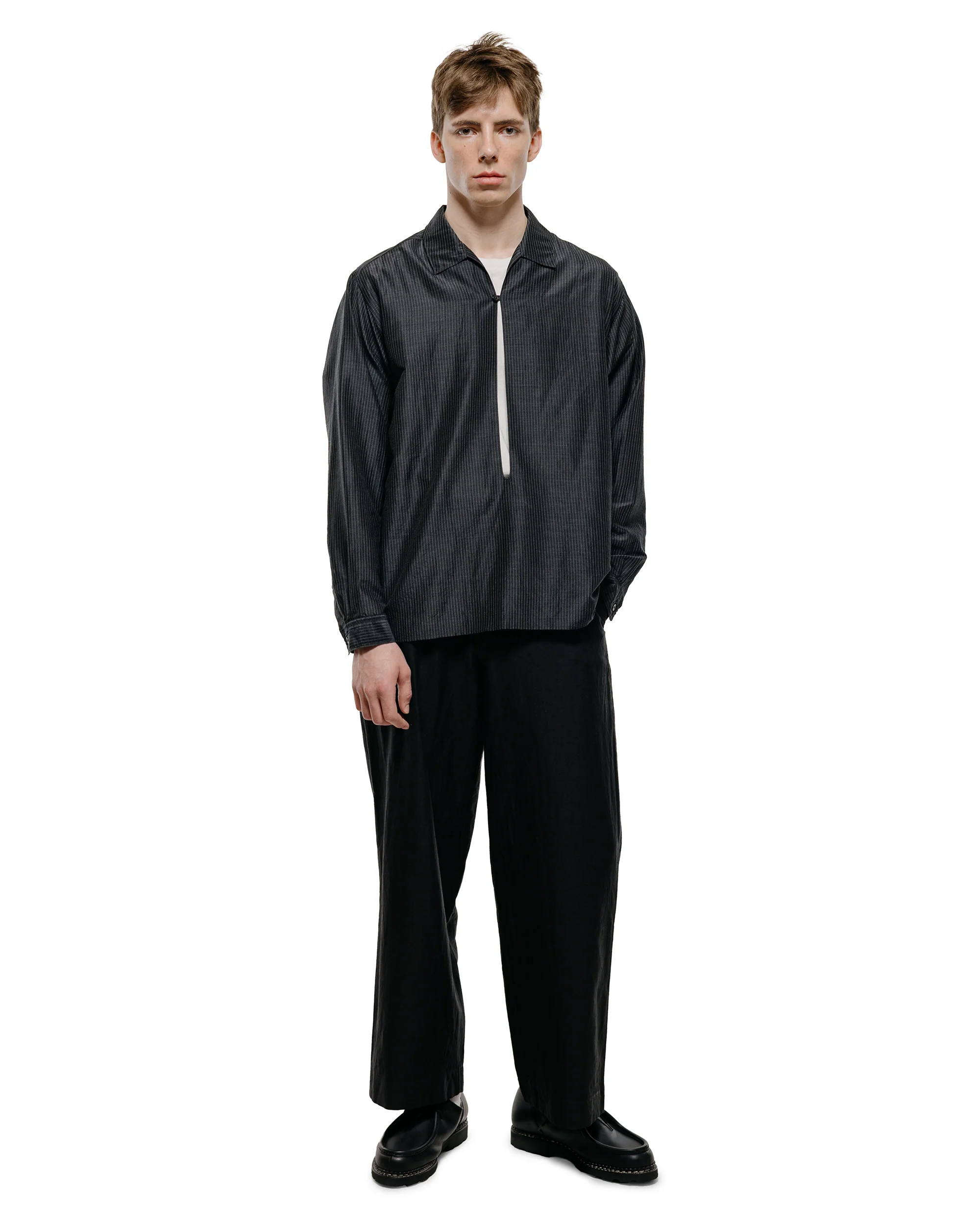 marka Military Slacks Cotton Silk Light Moleskin Black - Image 4