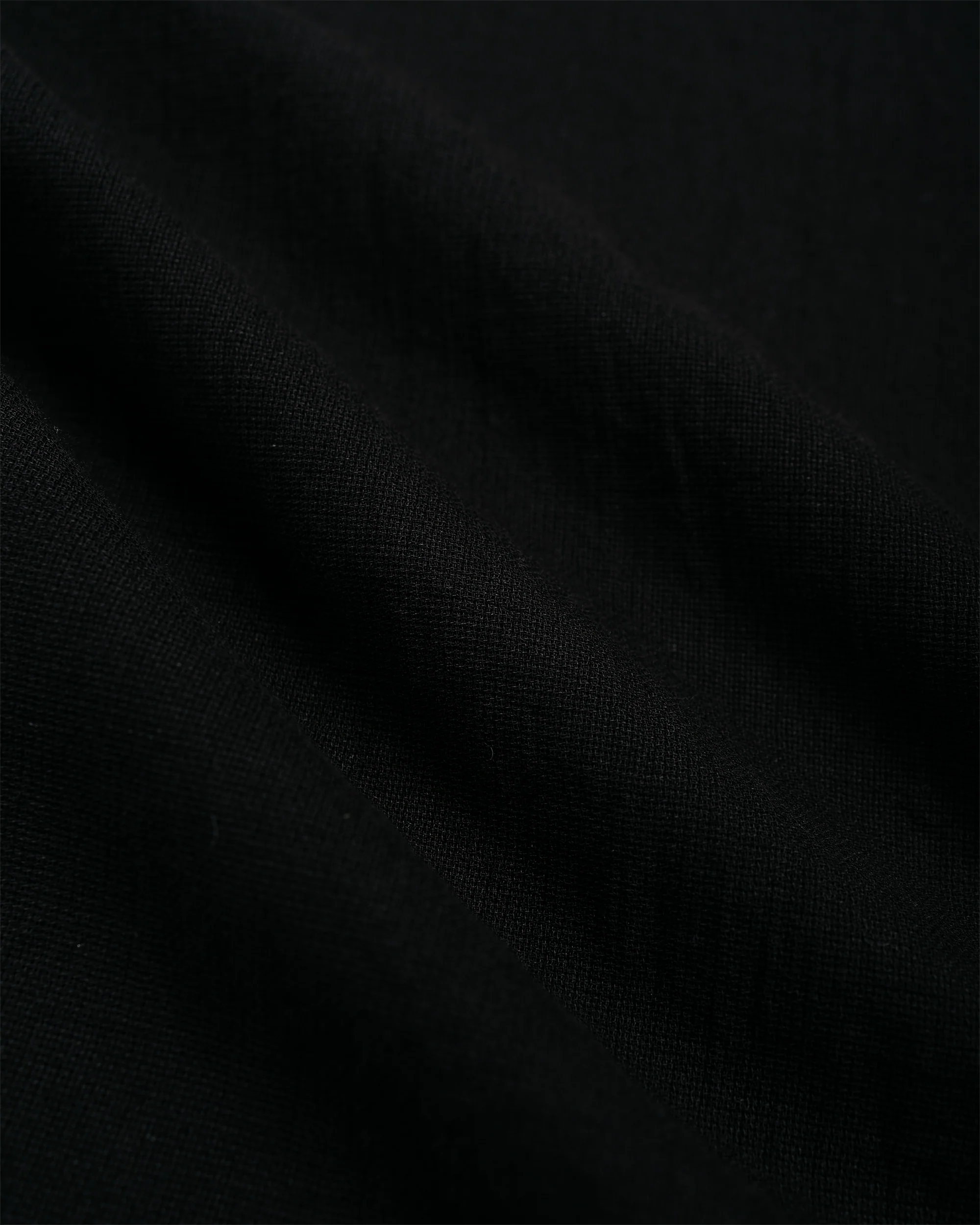 marka Open Collar S/S Shirt High Twisted Dobby Cloth Black - Image 6