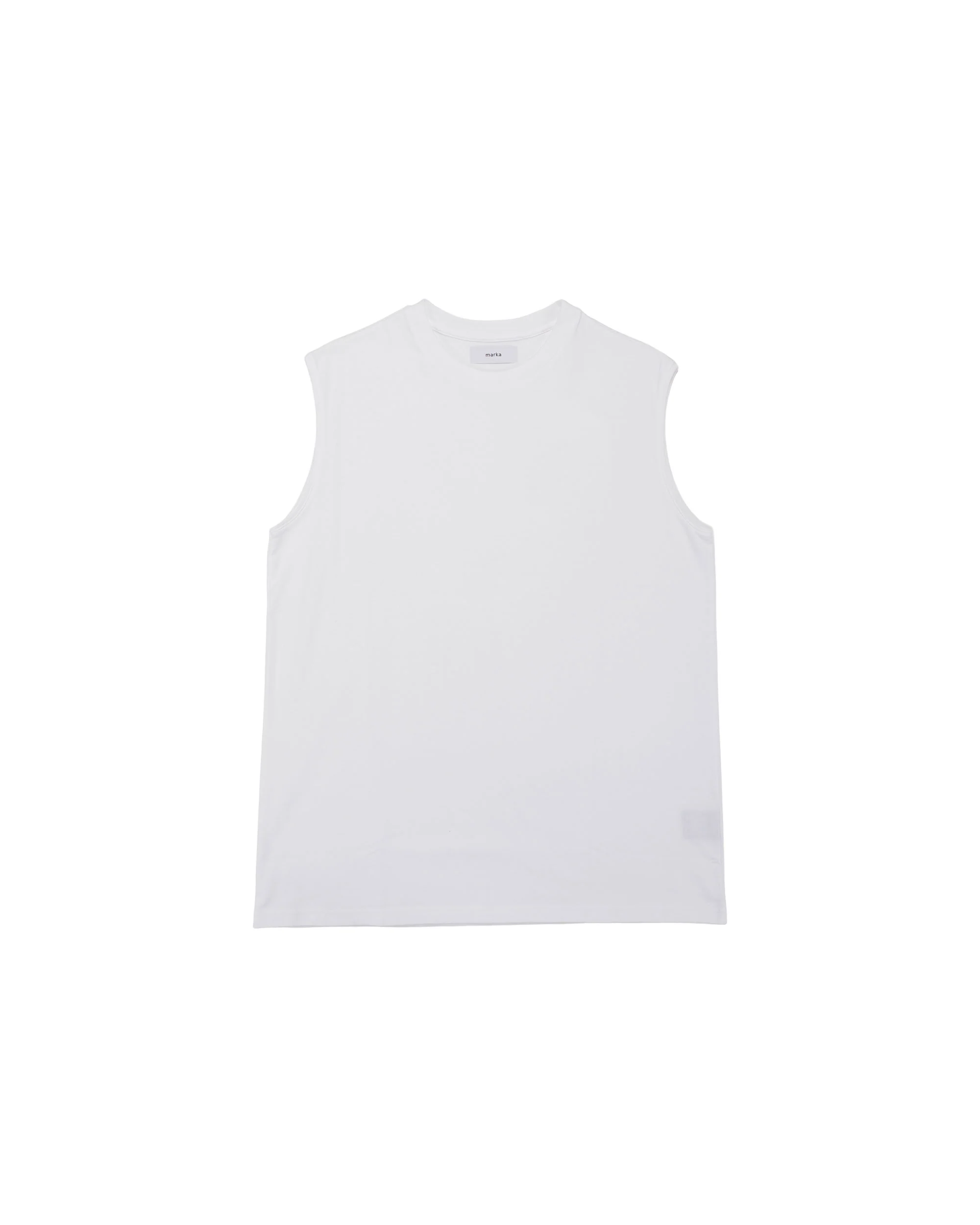 marka Sleeveless Tee 40/2 Organic Cotton Knit White