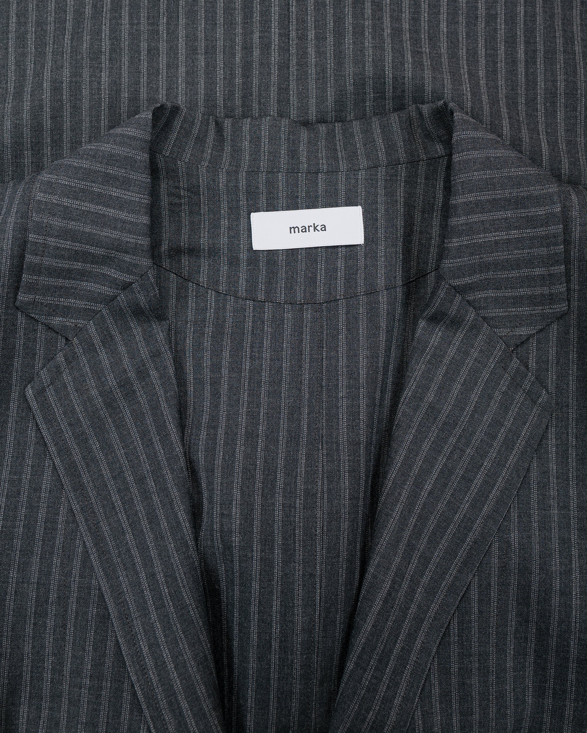 marka Stroll Around Jacket 2/72 Wool Tropical Washer Gray Stripe - Image 5