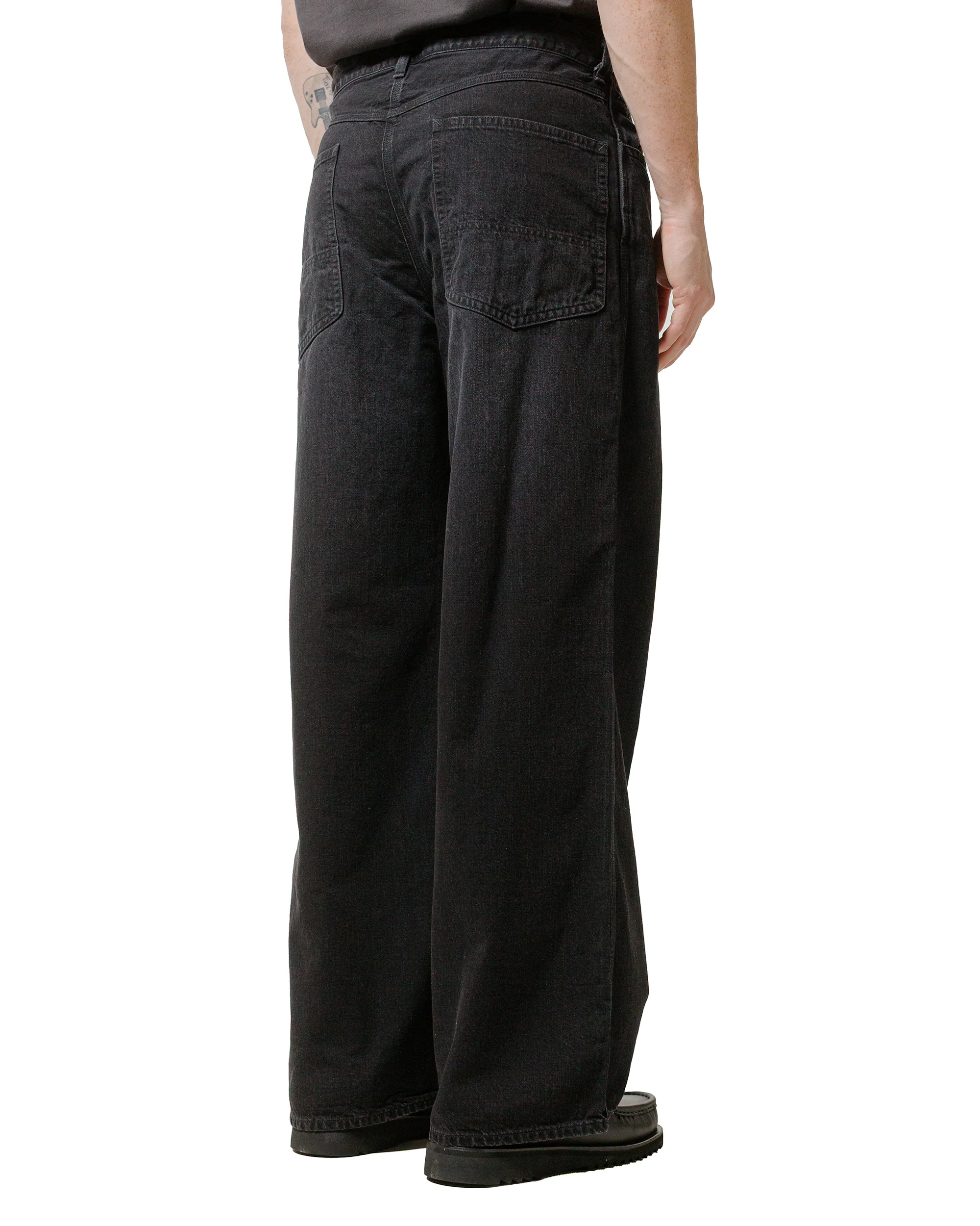 marka Wide Painter Pants Organic Cotton 10oz Denim Black - Image 3