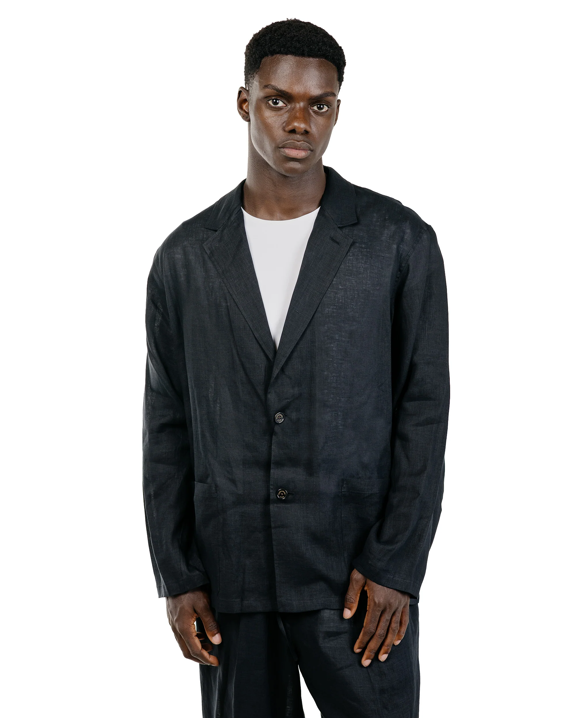MARKAWARE Shirt Jacket Hemp Shirting Black - Image 2