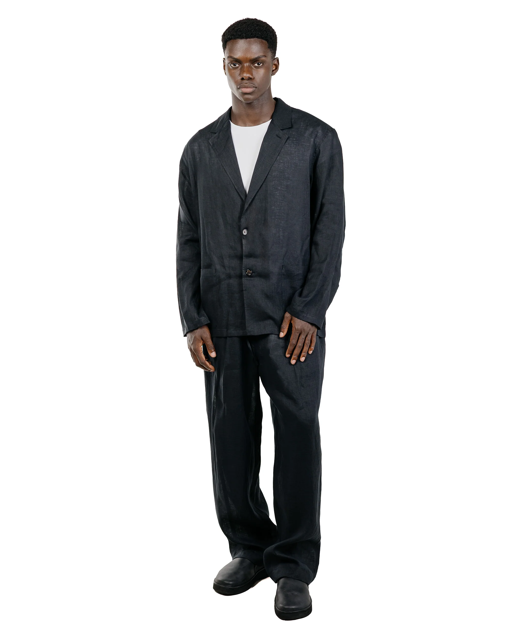MARKAWARE Shirt Jacket Hemp Shirting Black - Image 5