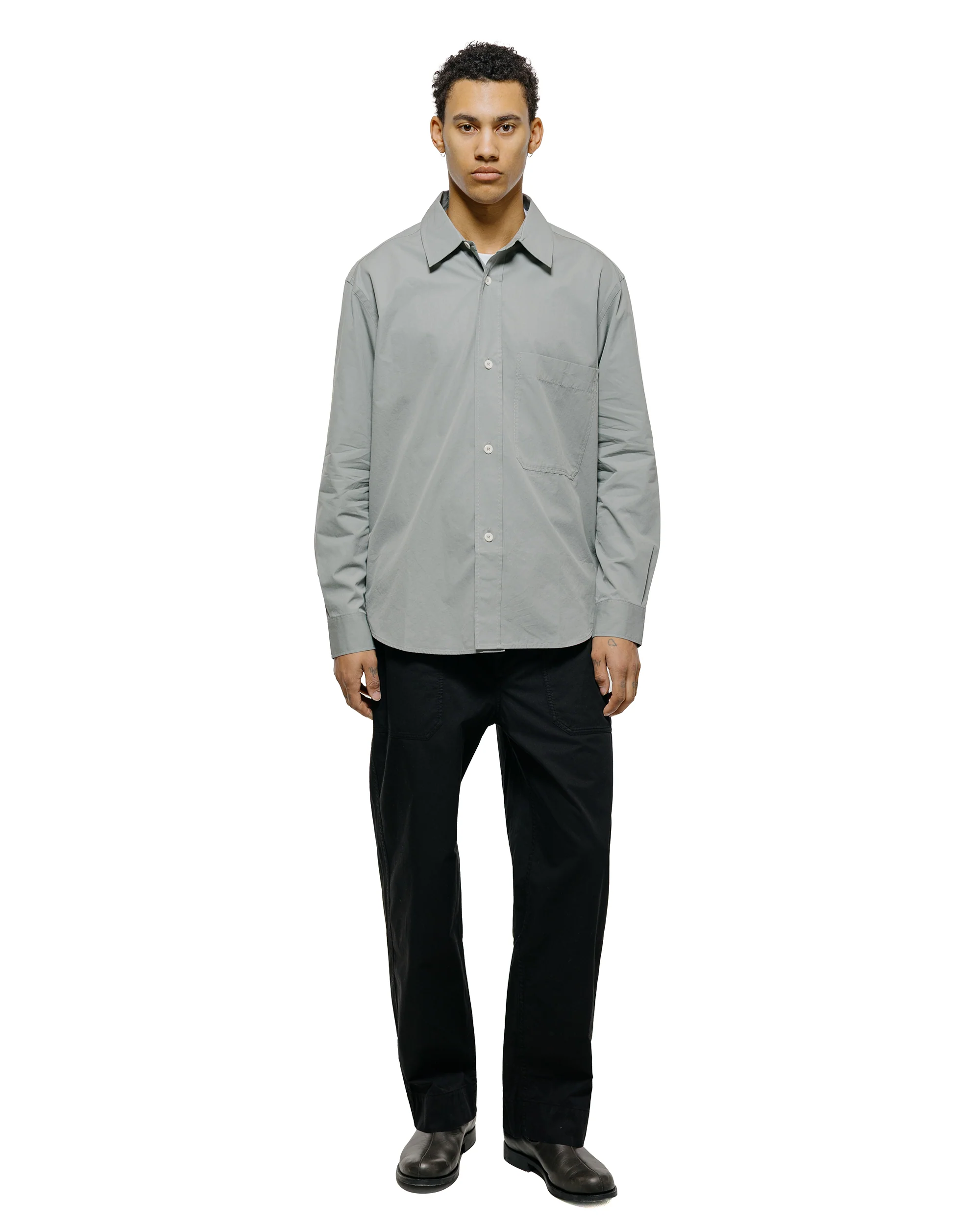 MHL Basic Shirt Compact Cotton Poplin Fog - Image 4